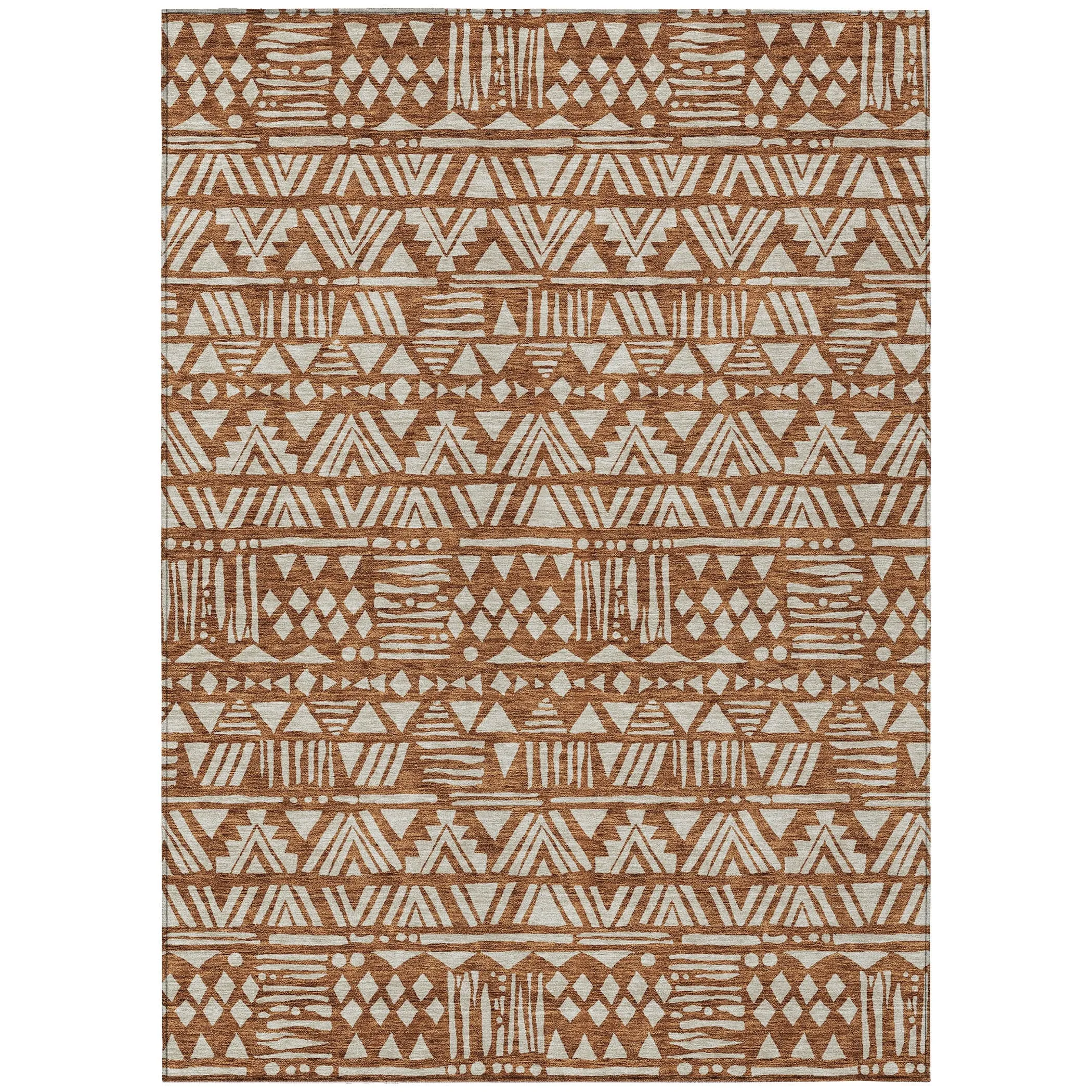 Machine Washable Indoor/ Outdoor Chantille Boho Tribal Rug