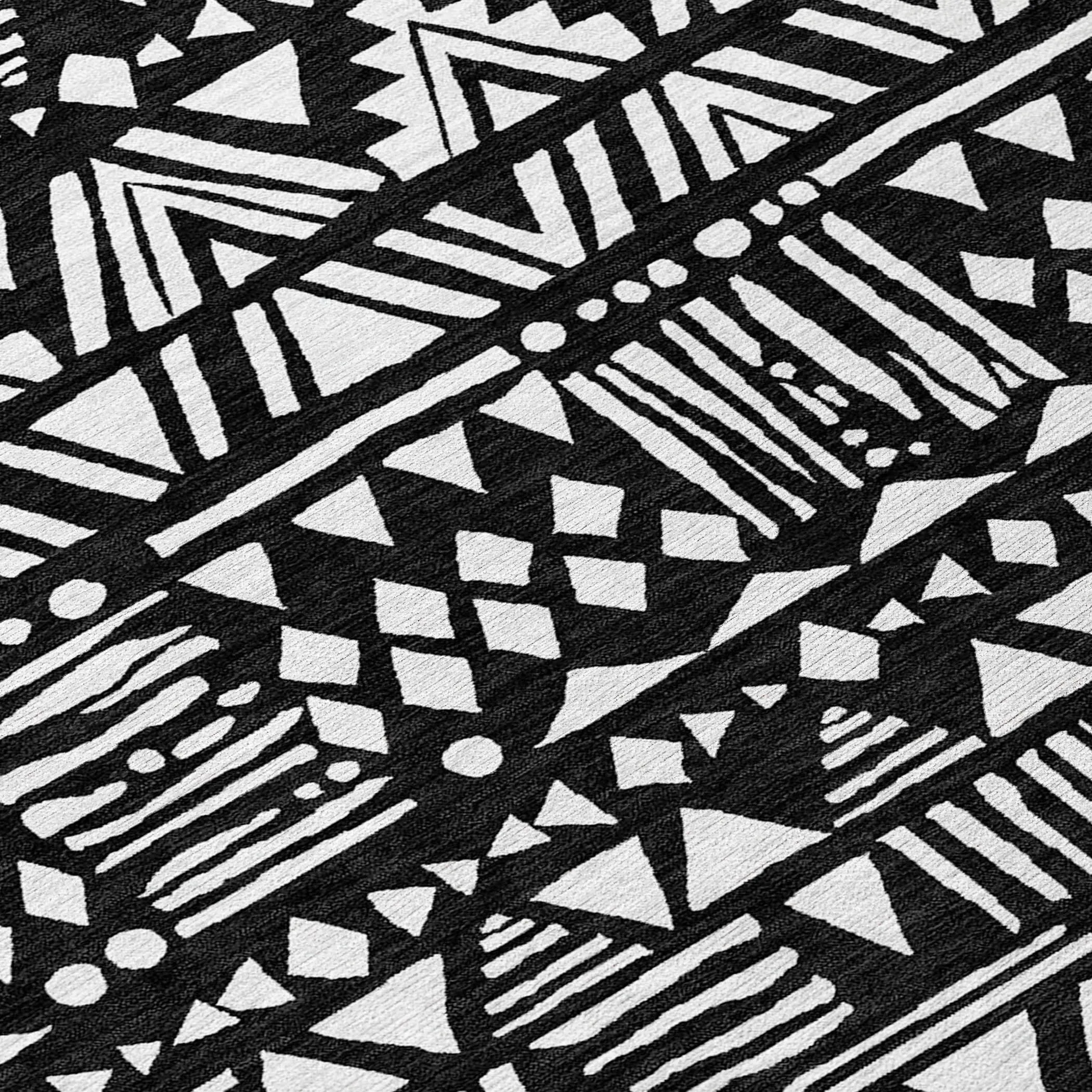 Machine Washable Indoor/ Outdoor Chantille Boho Tribal Rug