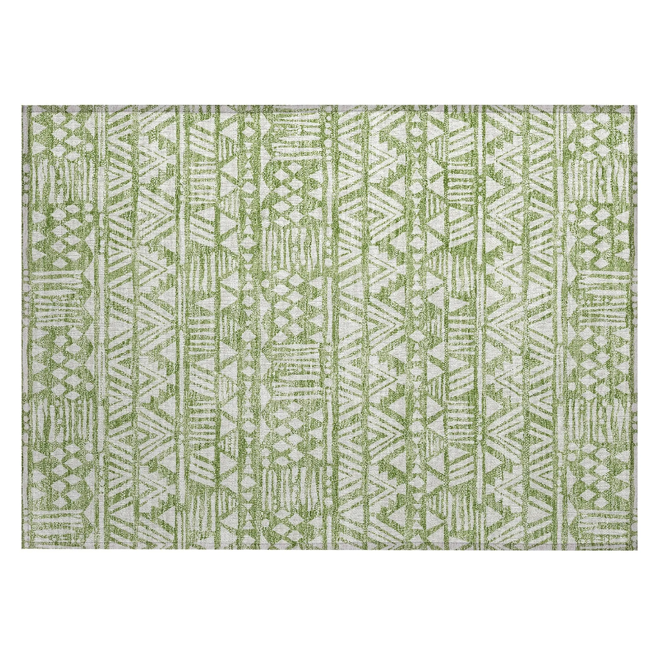 Machine Washable Indoor/ Outdoor Chantille Boho Tribal Rug