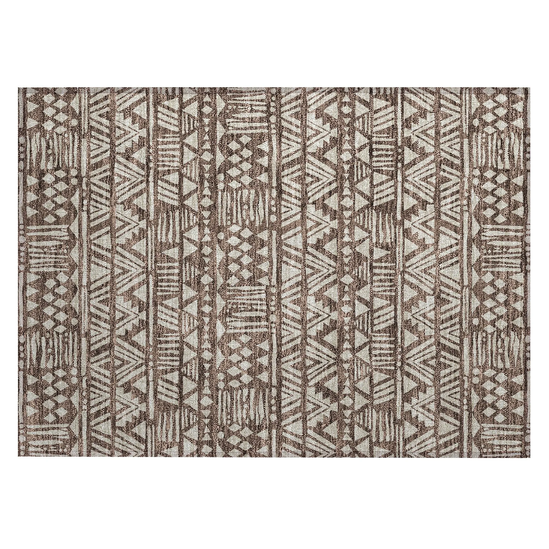 Machine Washable Indoor/ Outdoor Chantille Boho Tribal Rug