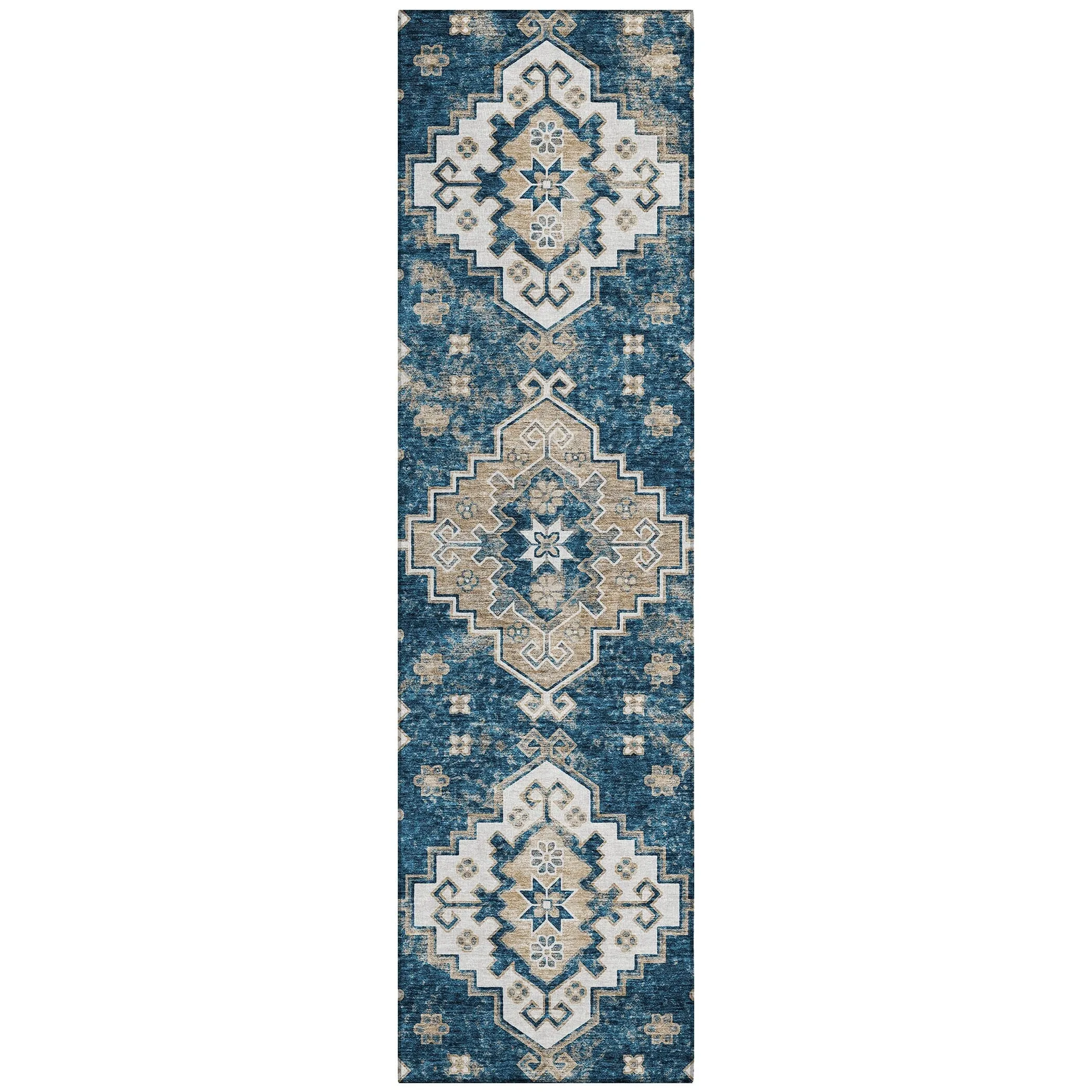 Machine Washable Indoor/ Outdoor Chantille Boho Tribal Rug