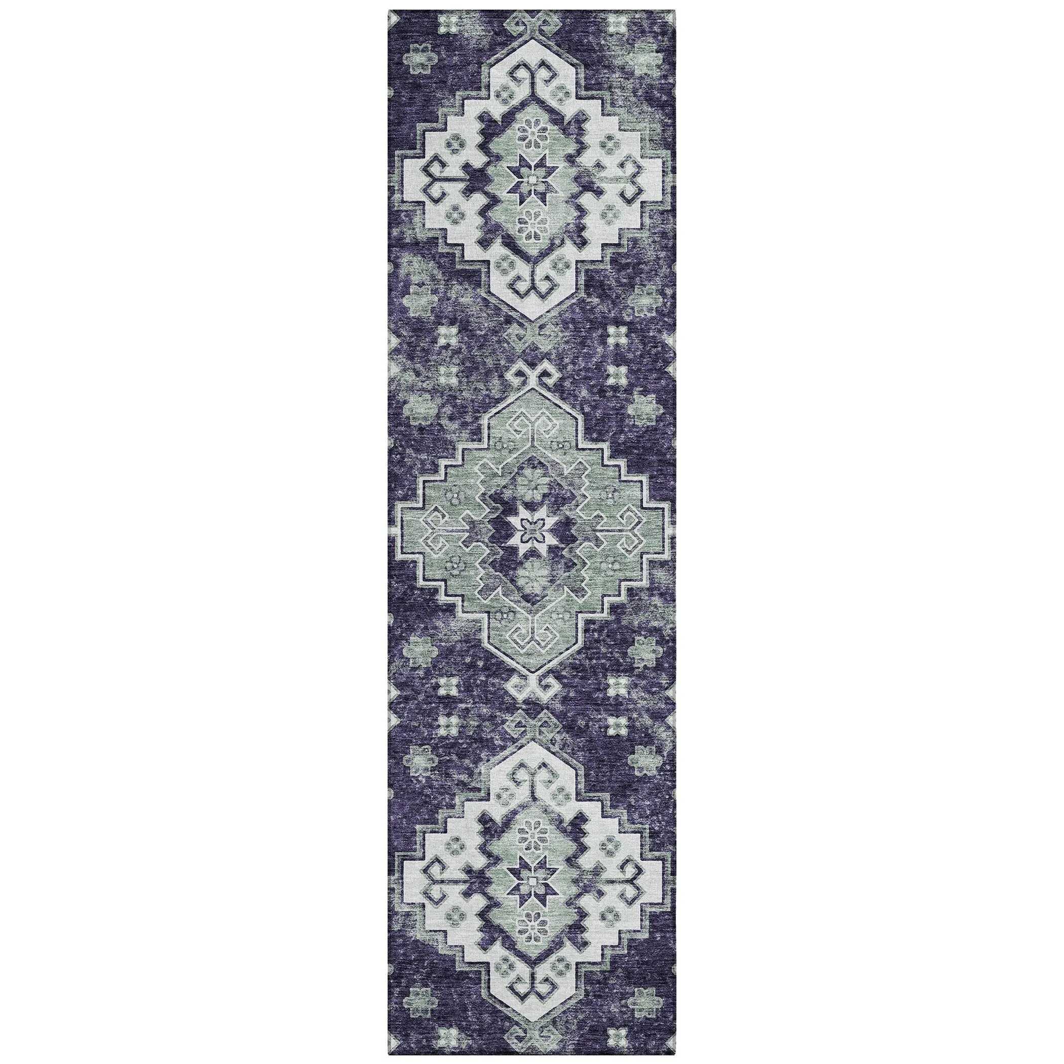 Machine Washable Indoor/ Outdoor Chantille Boho Tribal Rug