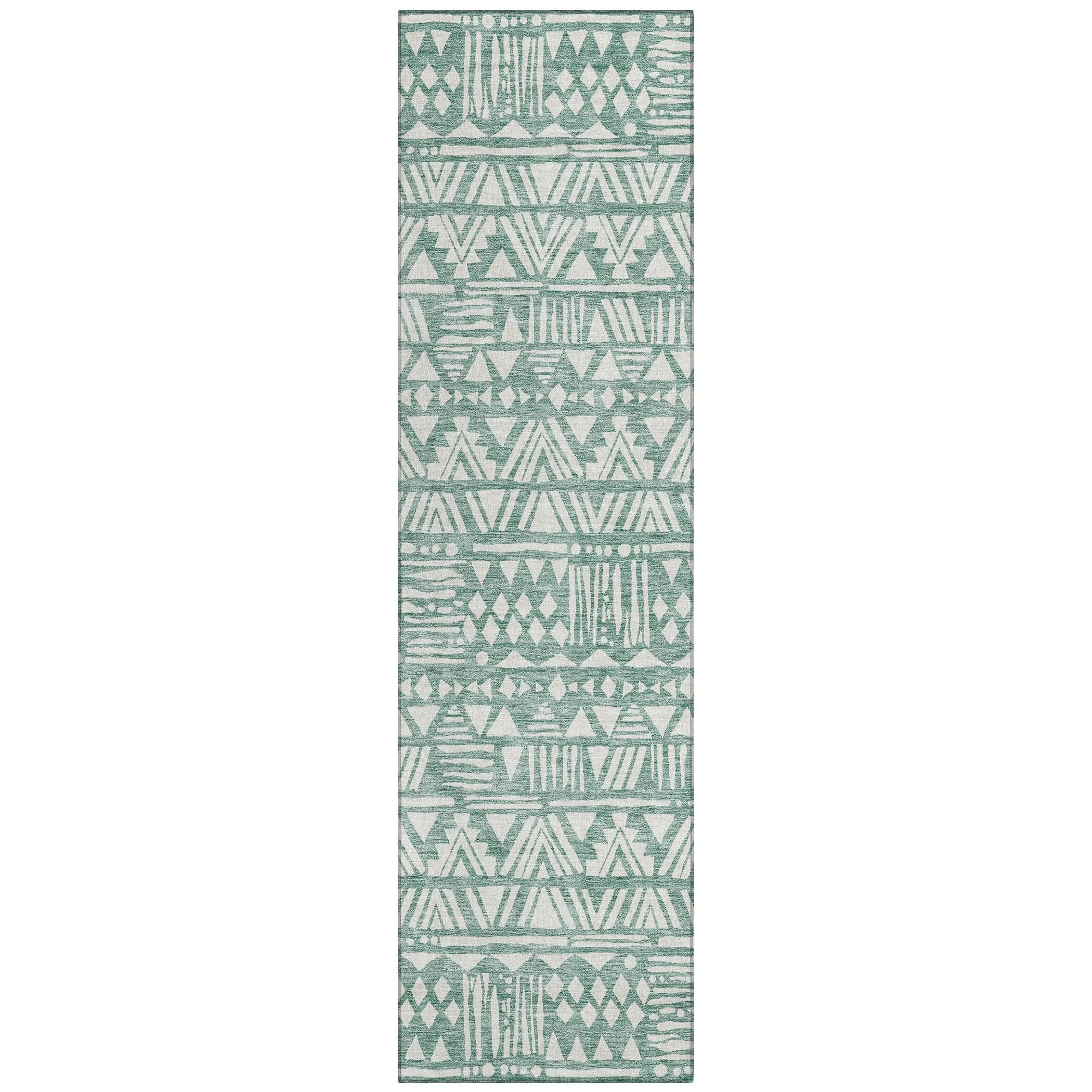 Machine Washable Indoor/ Outdoor Chantille Boho Tribal Rug