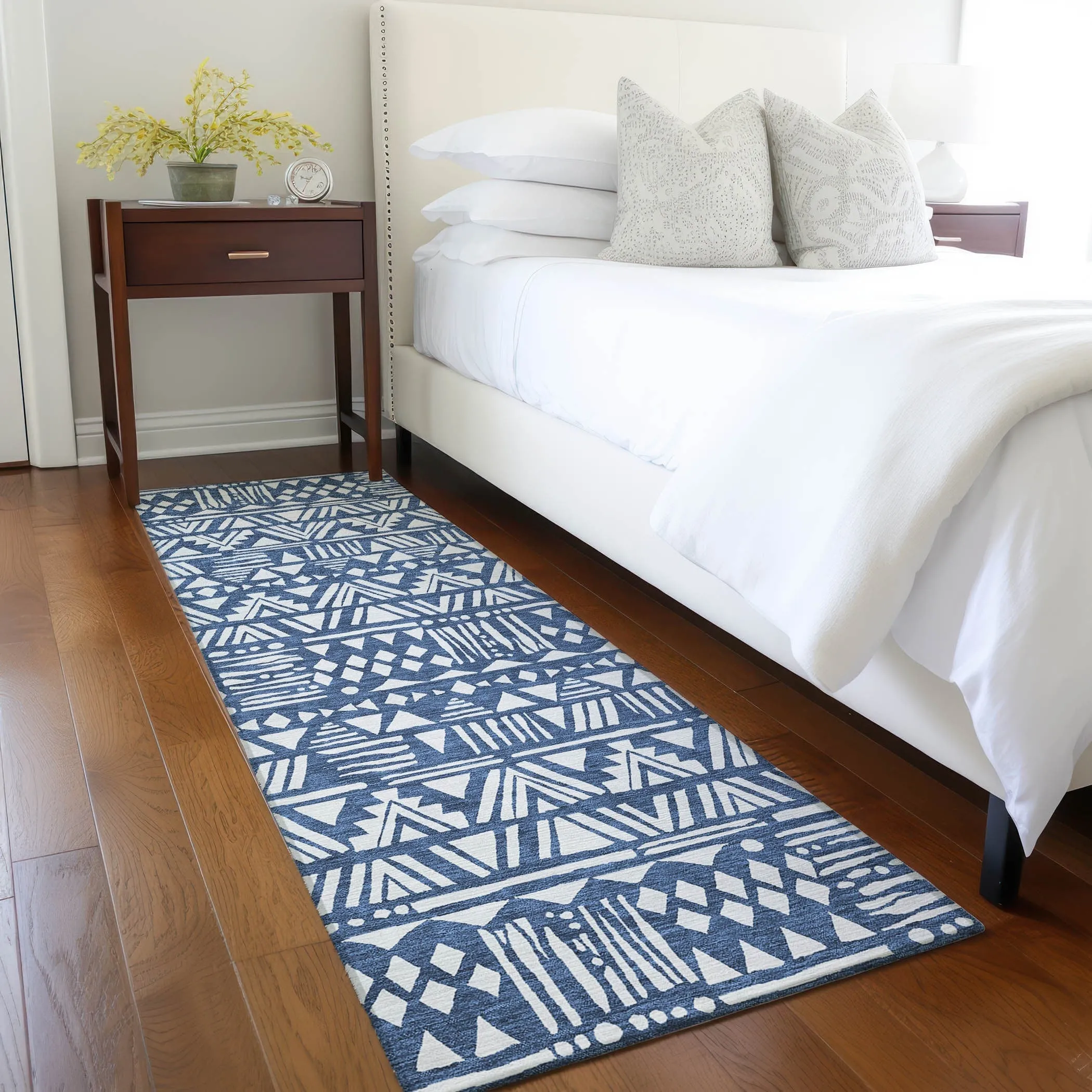 Machine Washable Indoor/ Outdoor Chantille Boho Tribal Rug