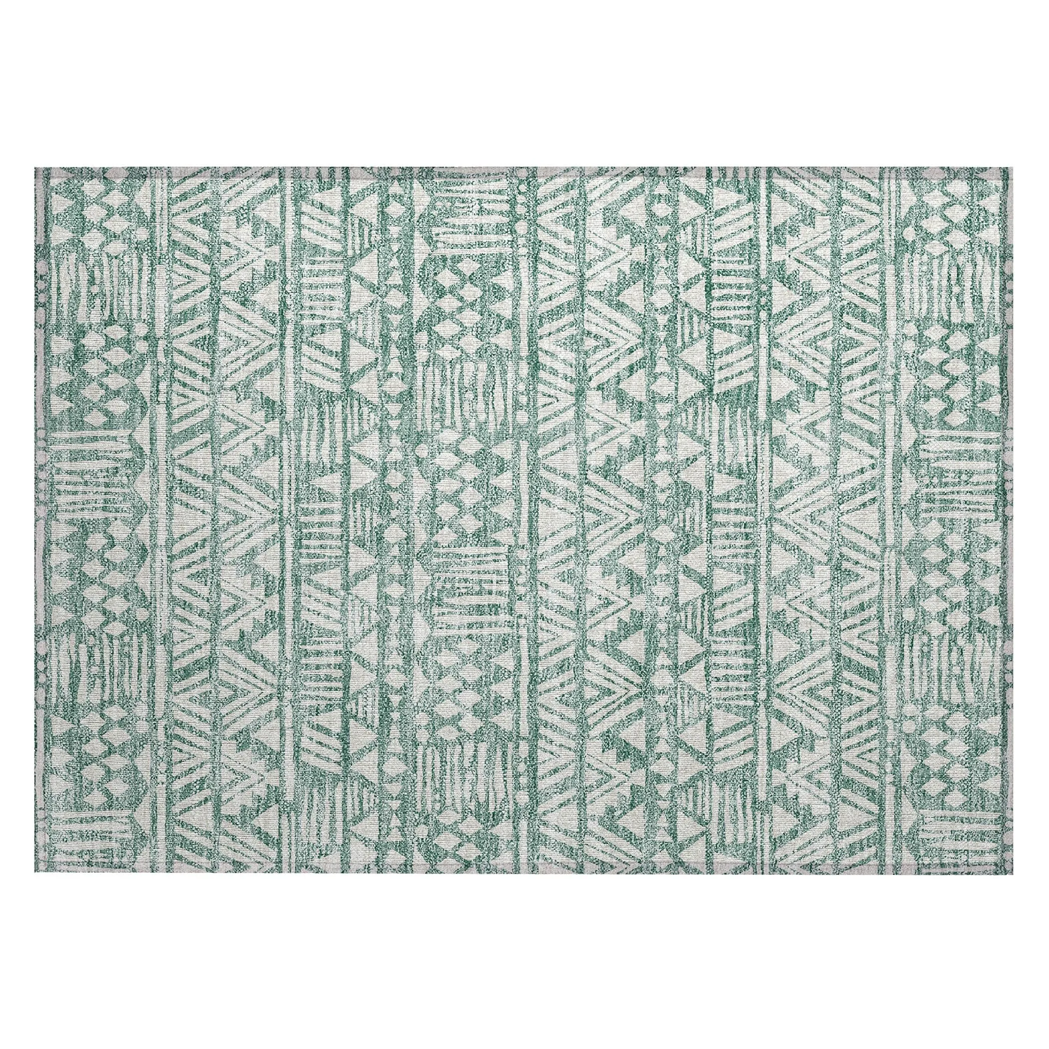 Machine Washable Indoor/ Outdoor Chantille Boho Tribal Rug