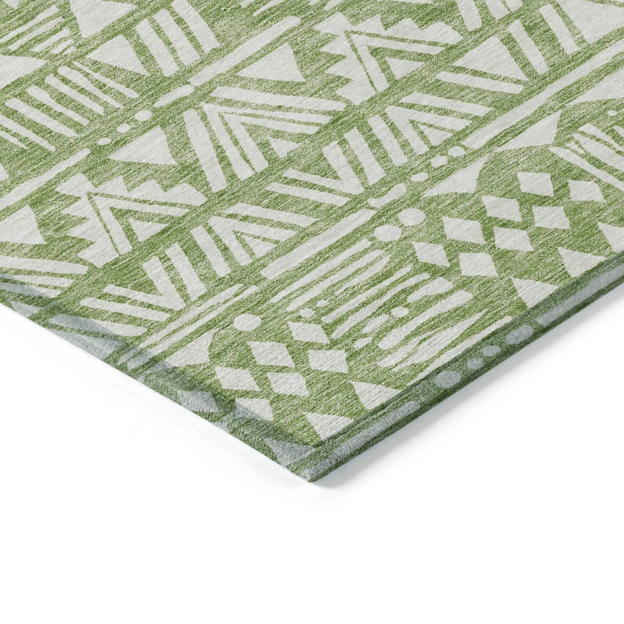 Machine Washable Indoor/ Outdoor Chantille Boho Tribal Rug