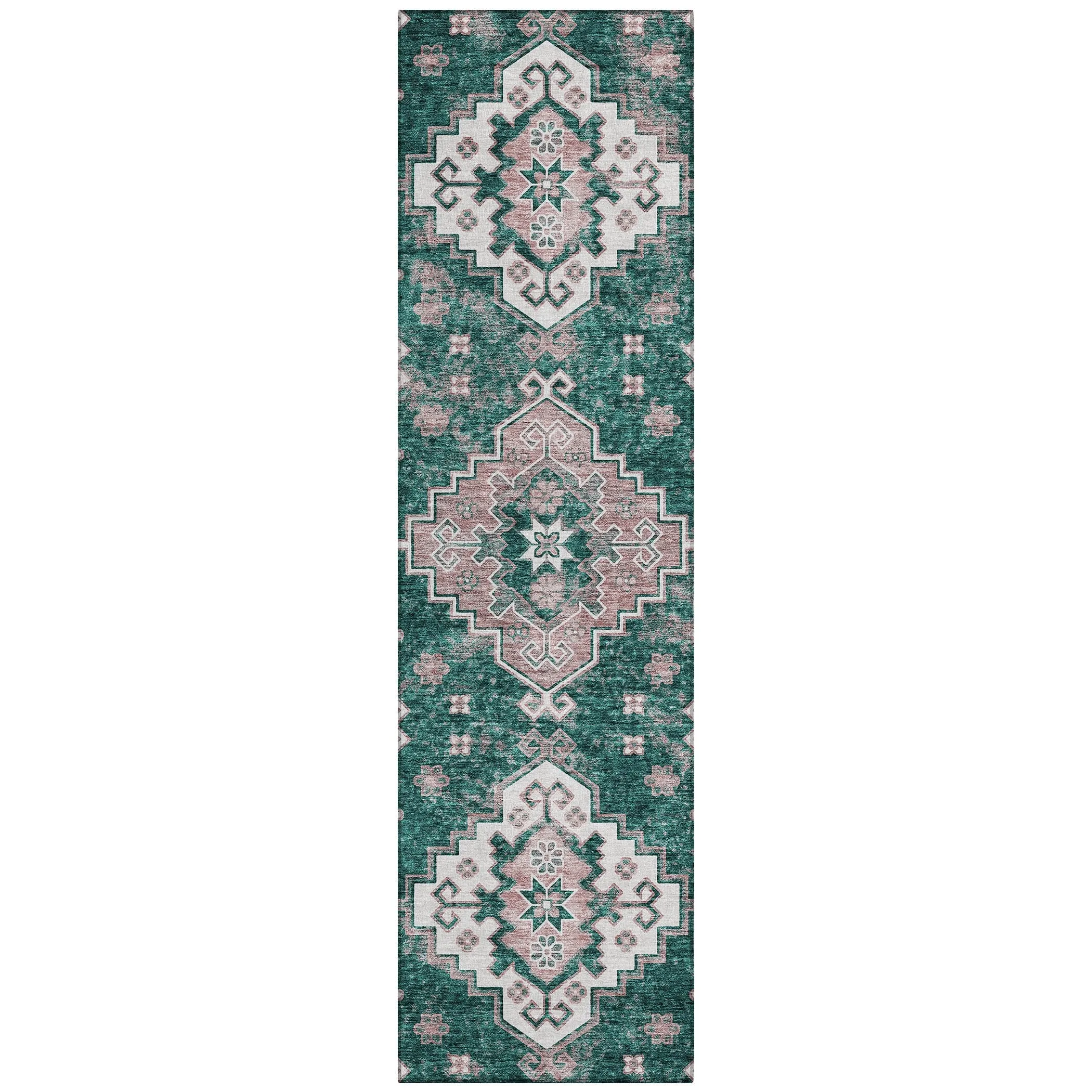 Machine Washable Indoor/ Outdoor Chantille Boho Tribal Rug