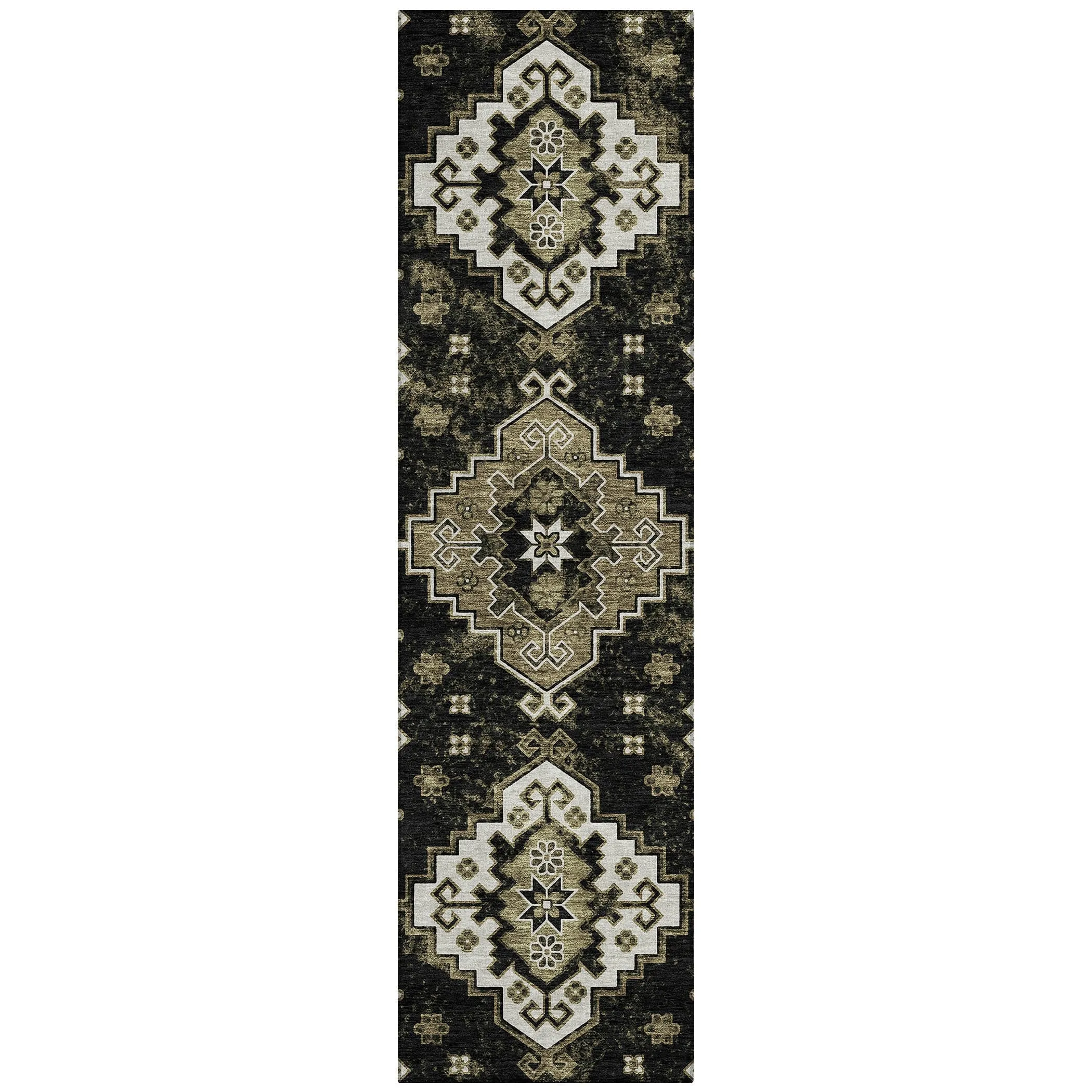 Machine Washable Indoor/ Outdoor Chantille Boho Tribal Rug