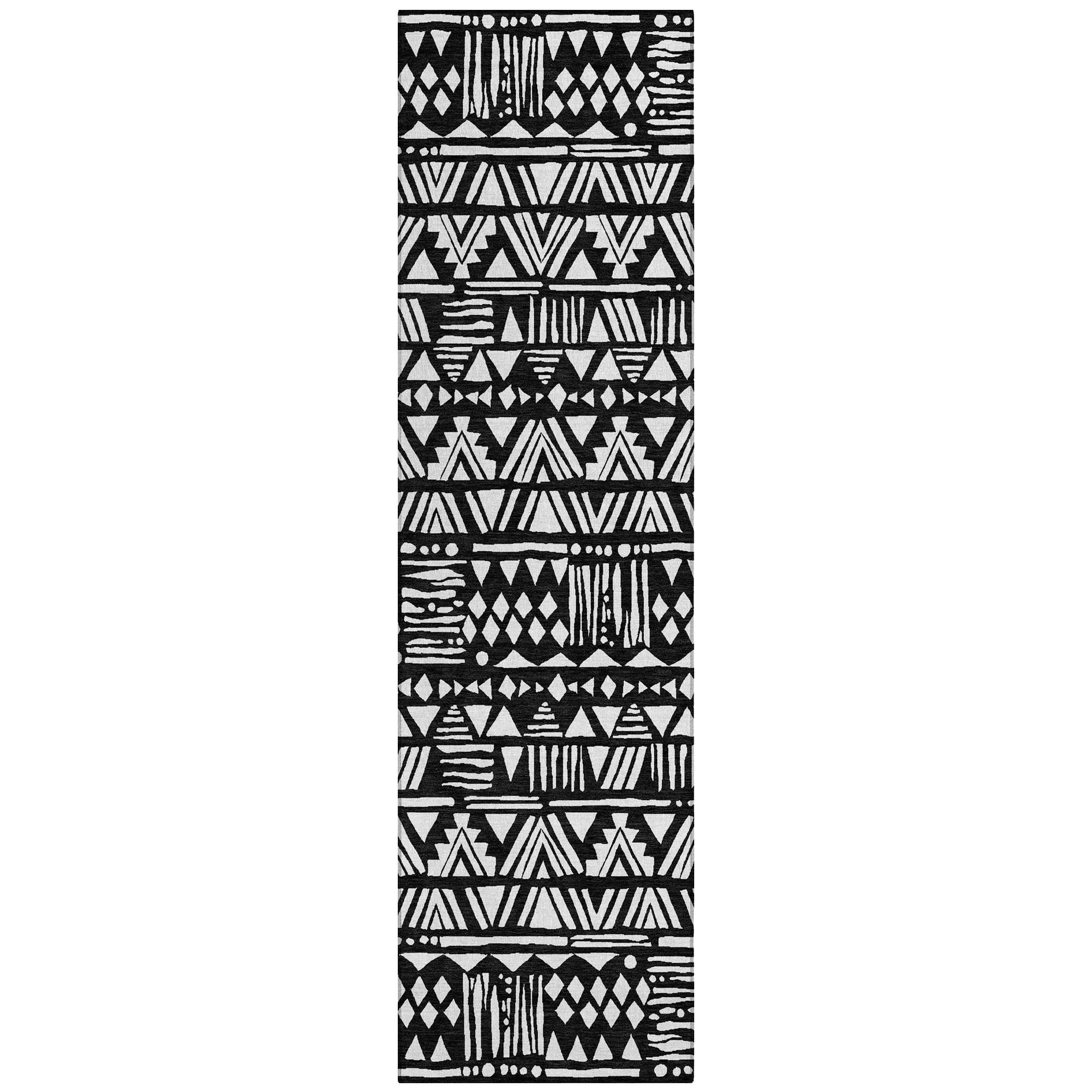 Machine Washable Indoor/ Outdoor Chantille Boho Tribal Rug