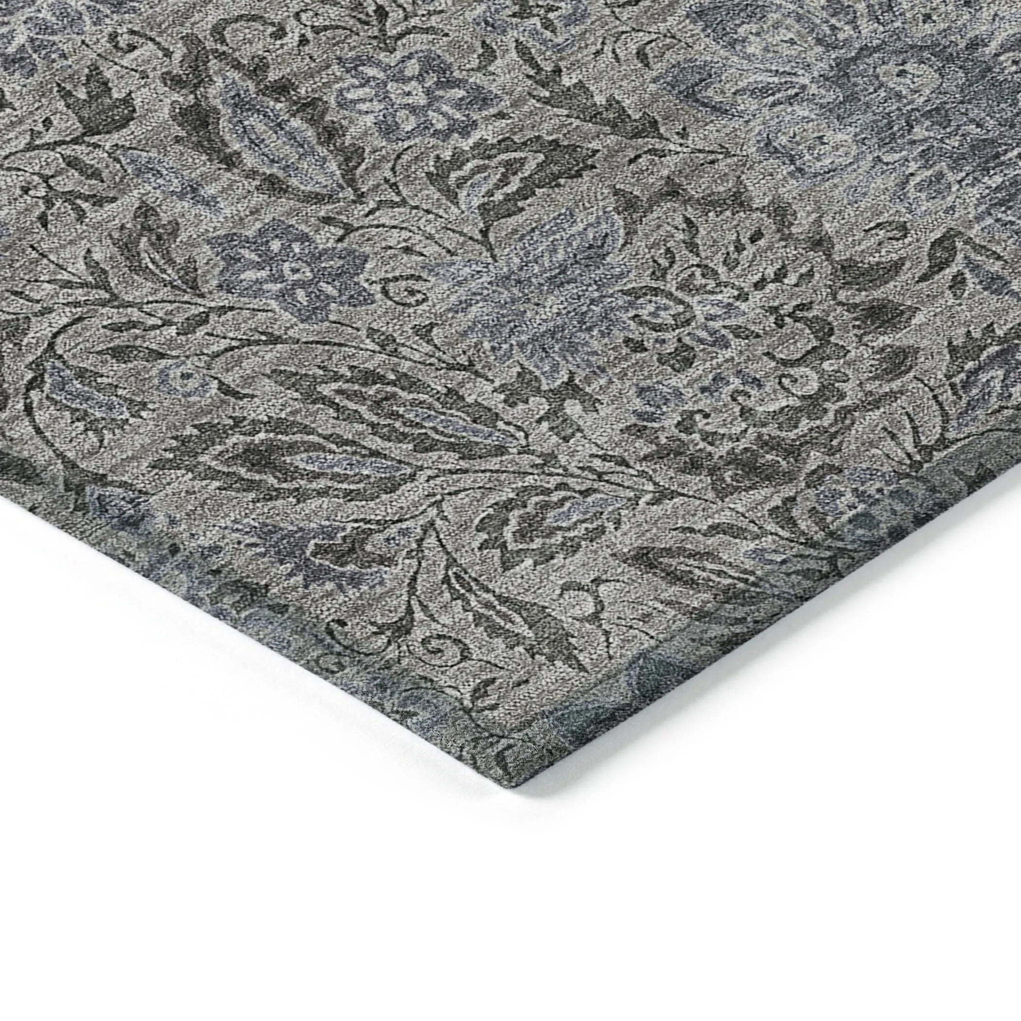Machine Washable Indoor/ Outdoor Chantille Casual Floral Rug