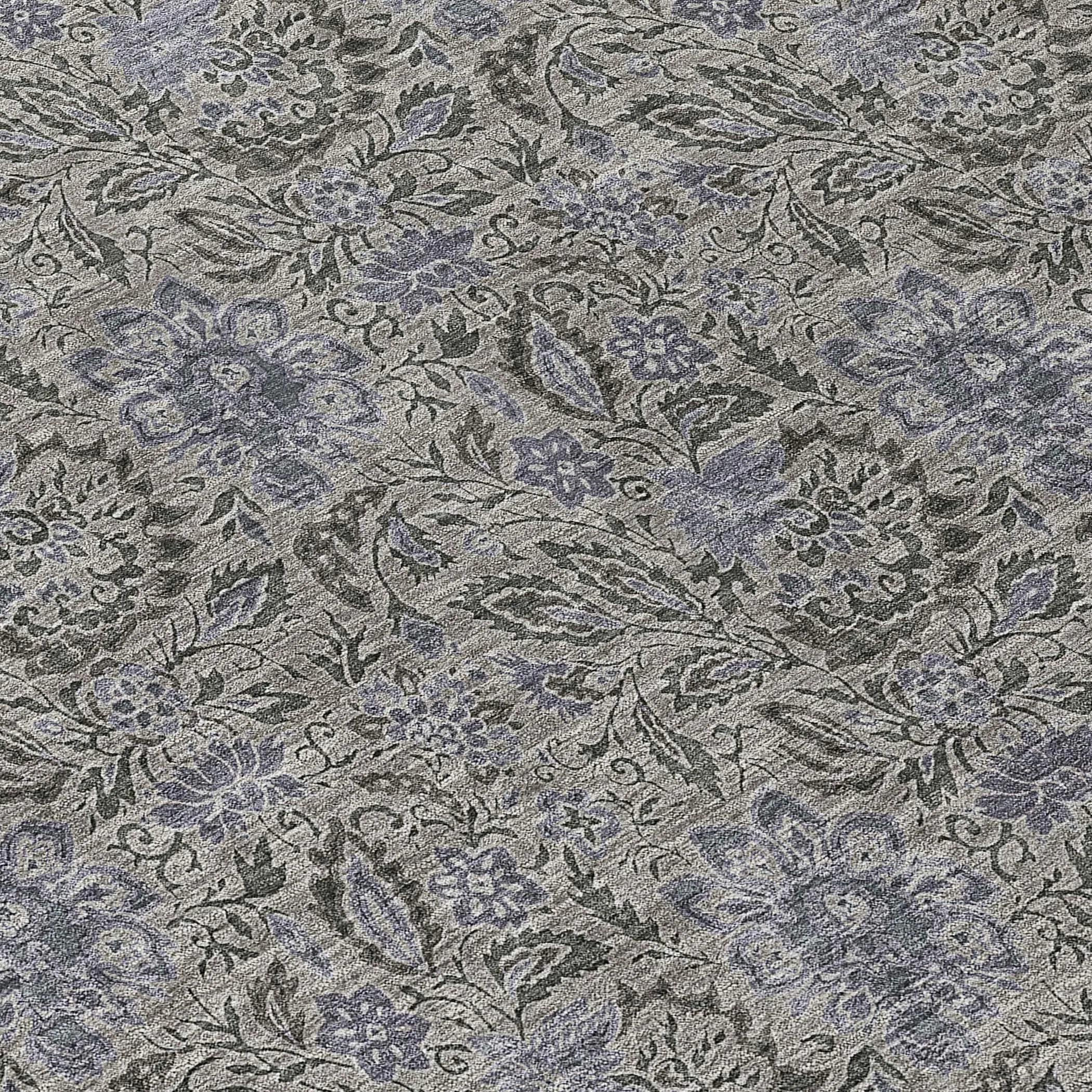 Machine Washable Indoor/ Outdoor Chantille Casual Floral Rug