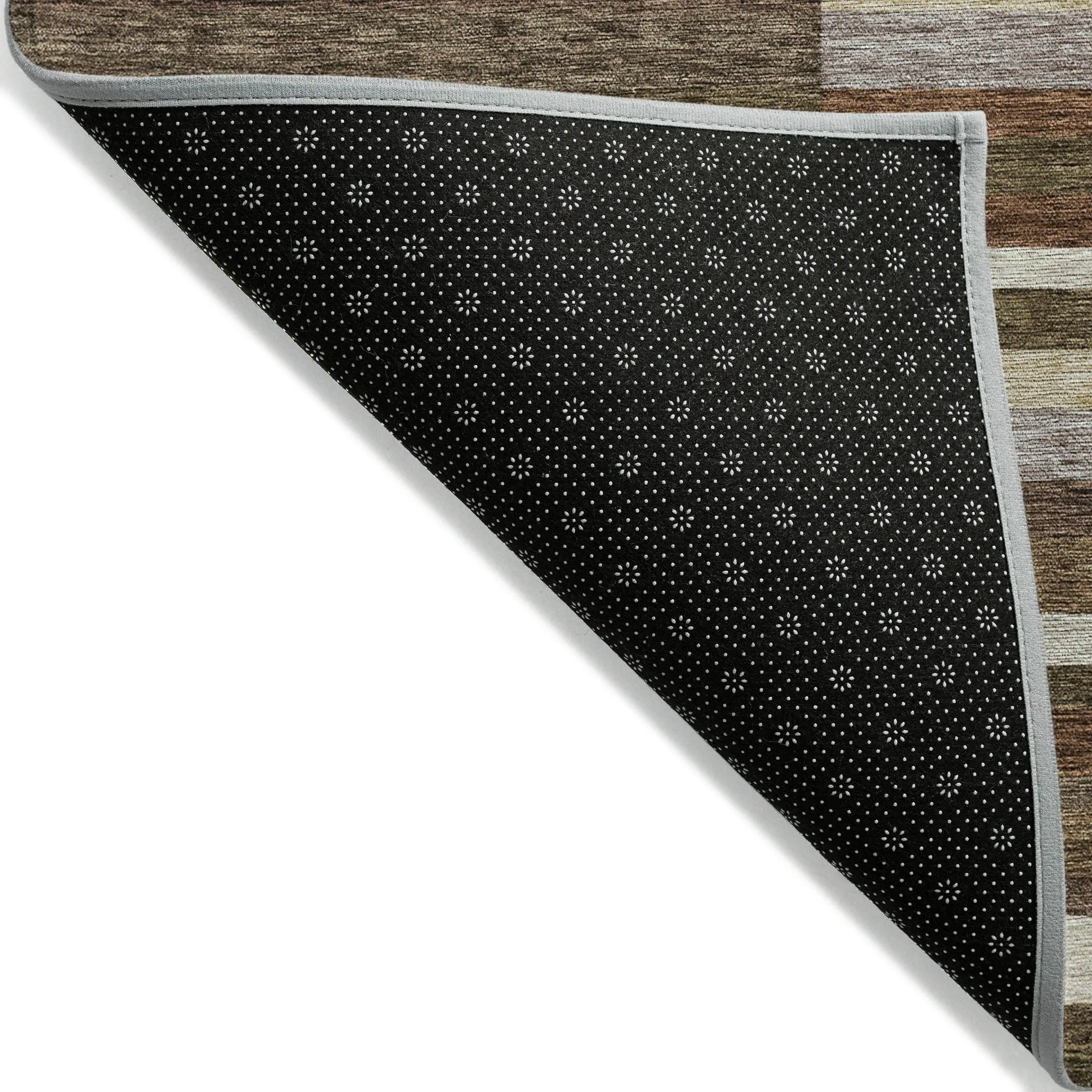 Machine Washable Indoor/ Outdoor Chantille Contempory Stripe Rug