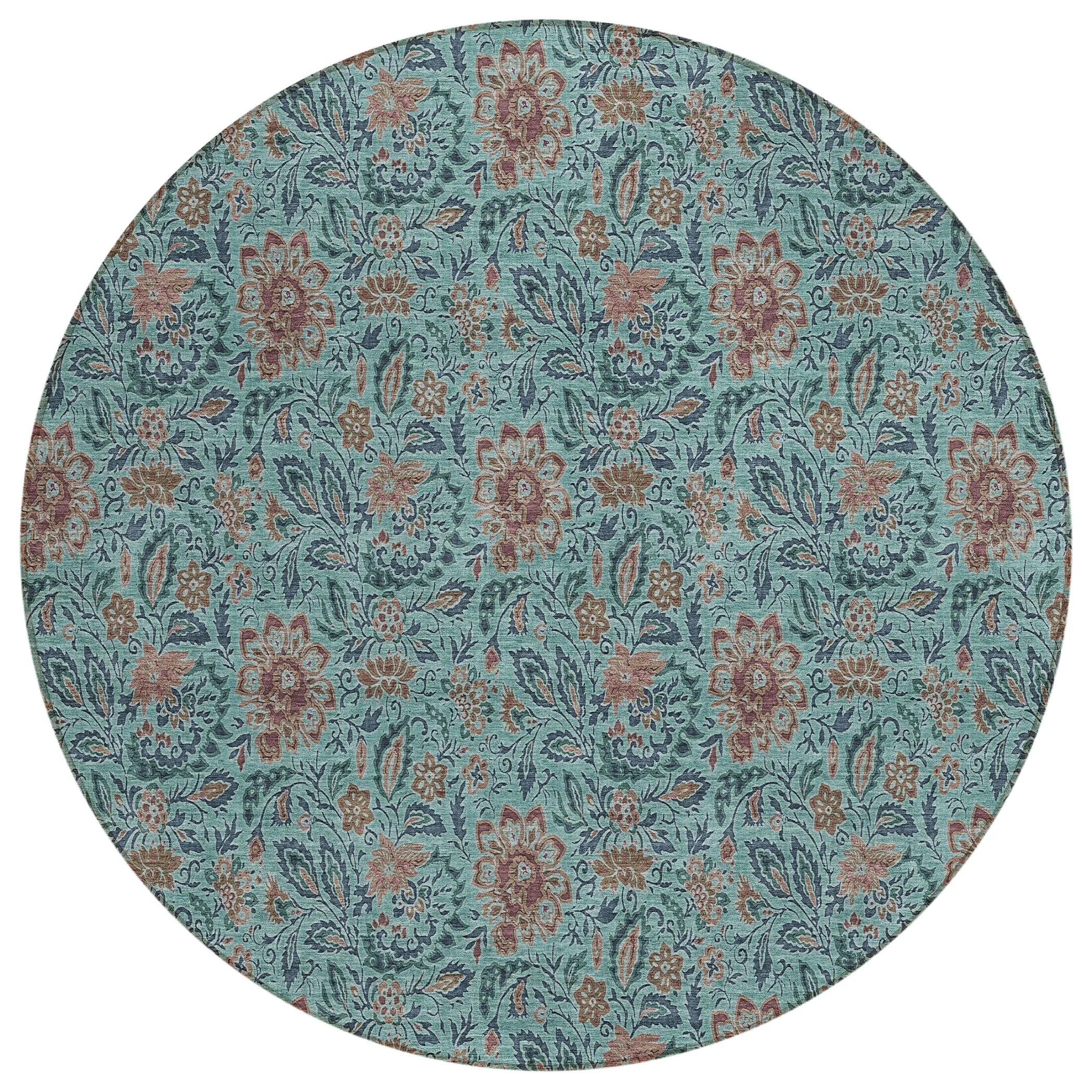 Machine Washable Indoor/ Outdoor Chantille Farmhouse Floral Rug