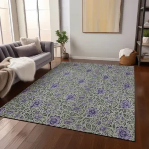 Machine Washable Indoor/ Outdoor Chantille Farmhouse Floral Rug