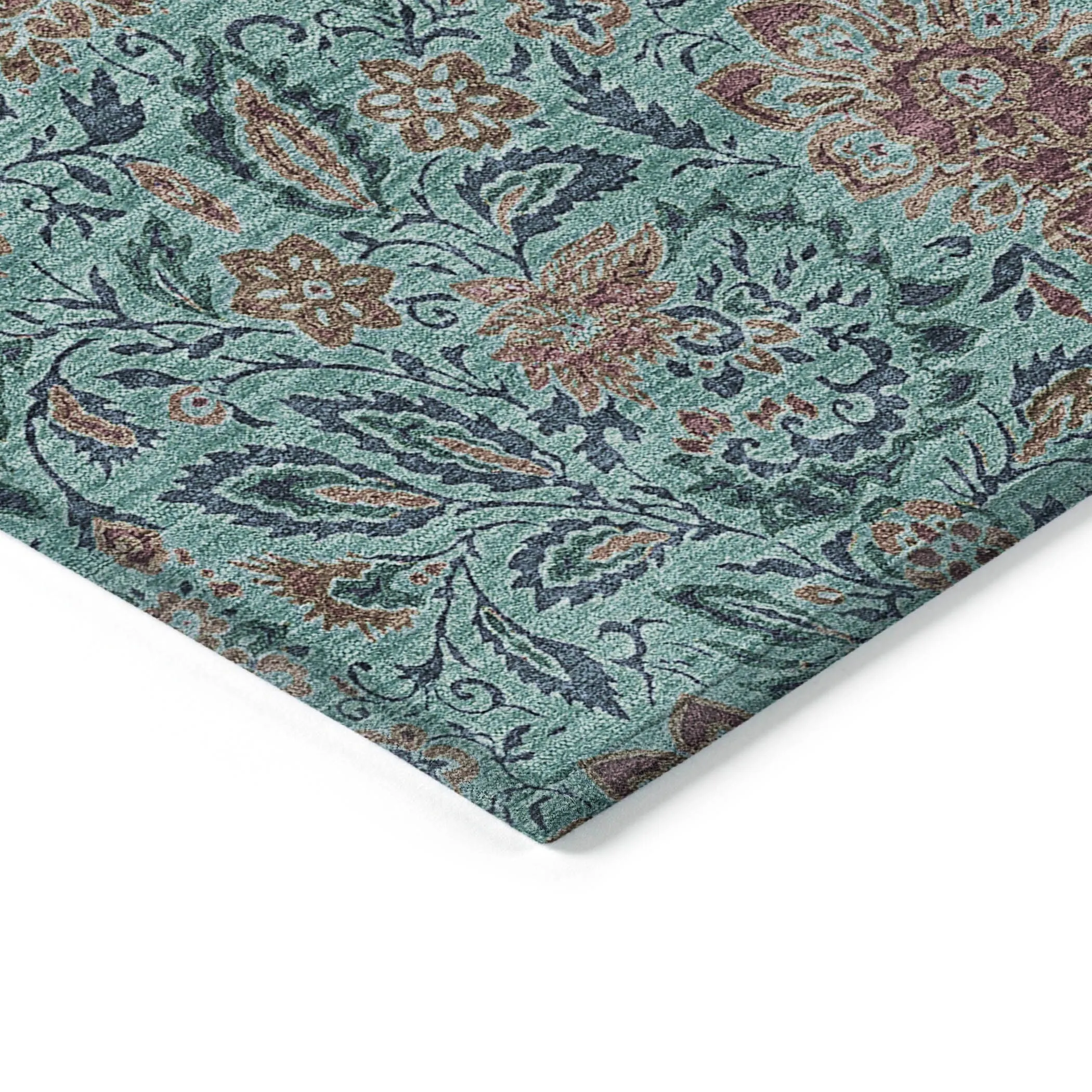 Machine Washable Indoor/ Outdoor Chantille Farmhouse Floral Rug