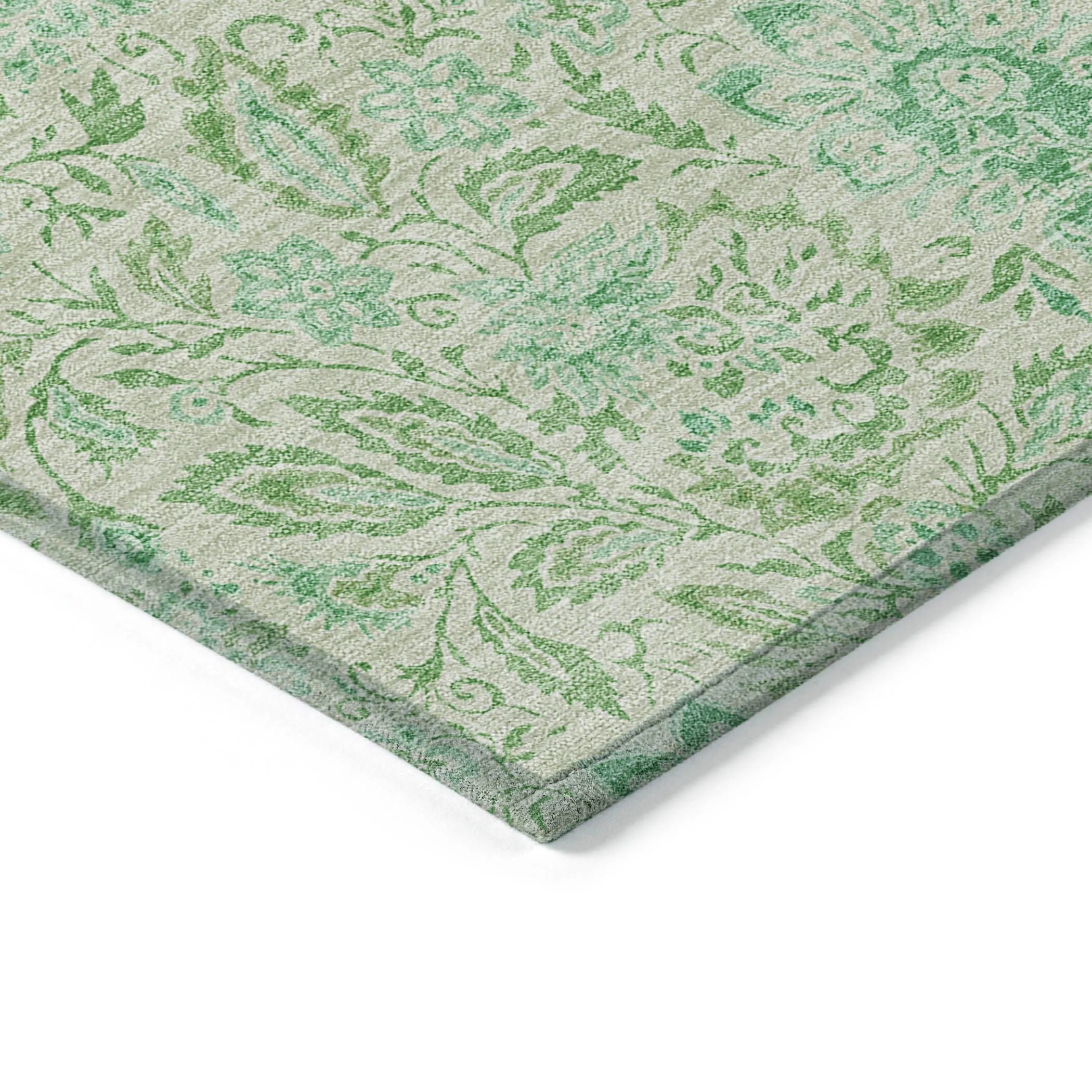 Machine Washable Indoor/ Outdoor Chantille Farmhouse Floral Rug