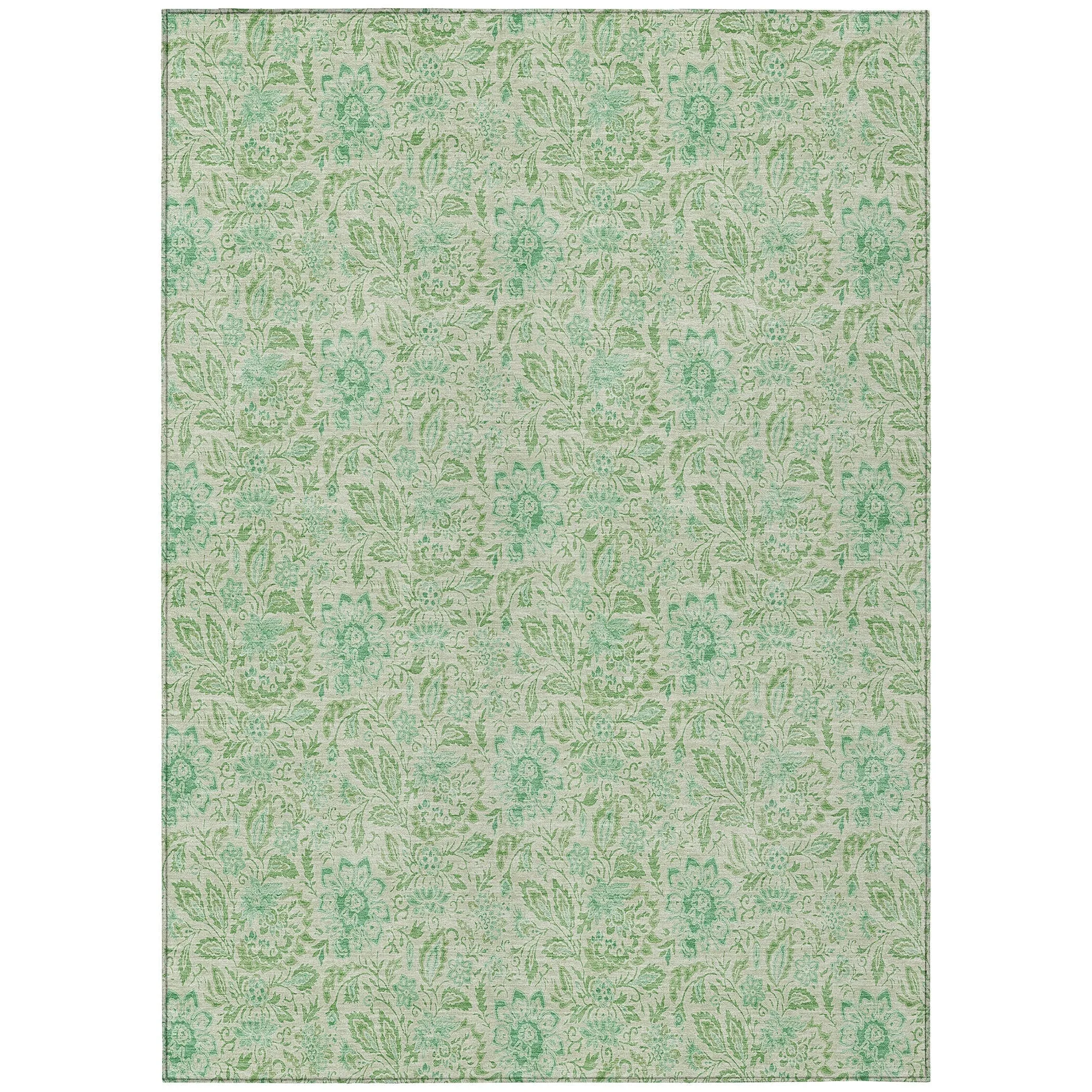 Machine Washable Indoor/ Outdoor Chantille Farmhouse Floral Rug