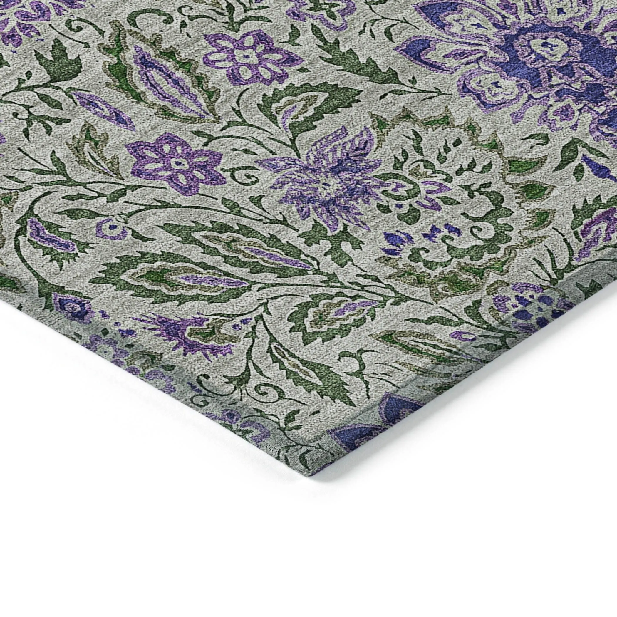 Machine Washable Indoor/ Outdoor Chantille Farmhouse Floral Rug