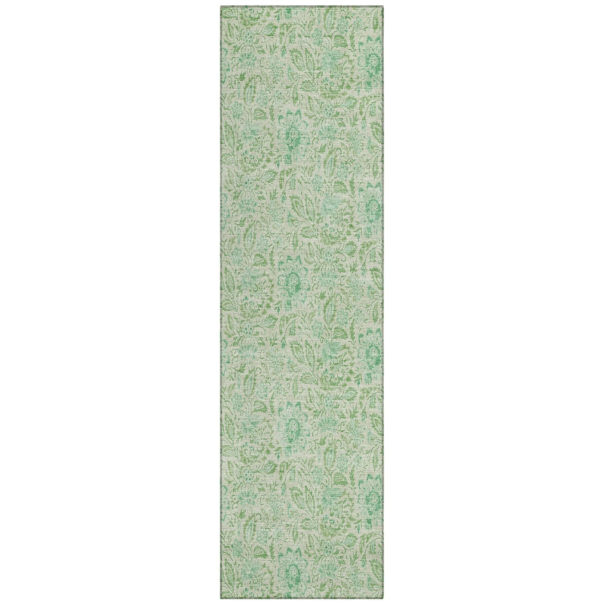 Machine Washable Indoor/ Outdoor Chantille Farmhouse Floral Rug