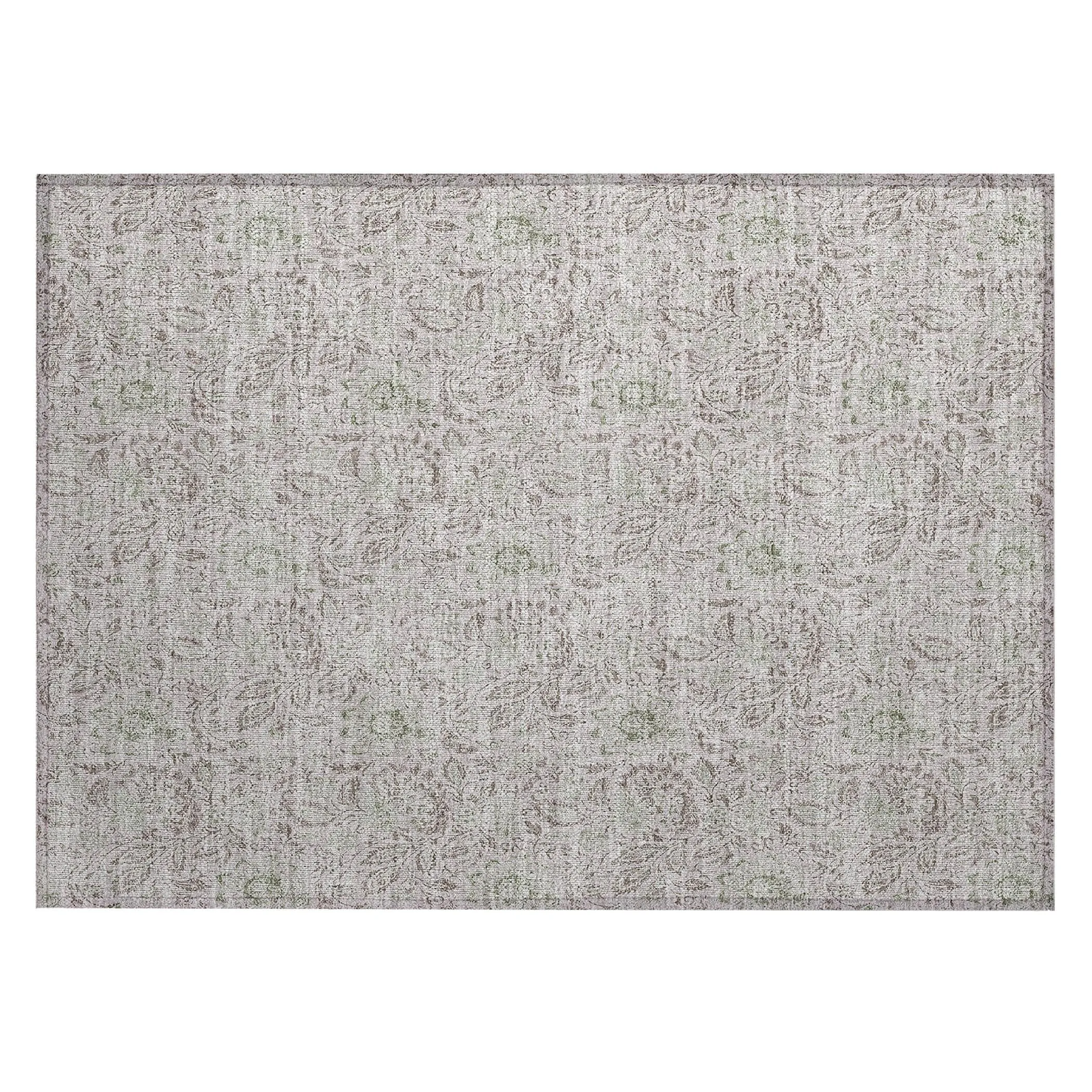 Machine Washable Indoor/ Outdoor Chantille Farmhouse Floral Rug