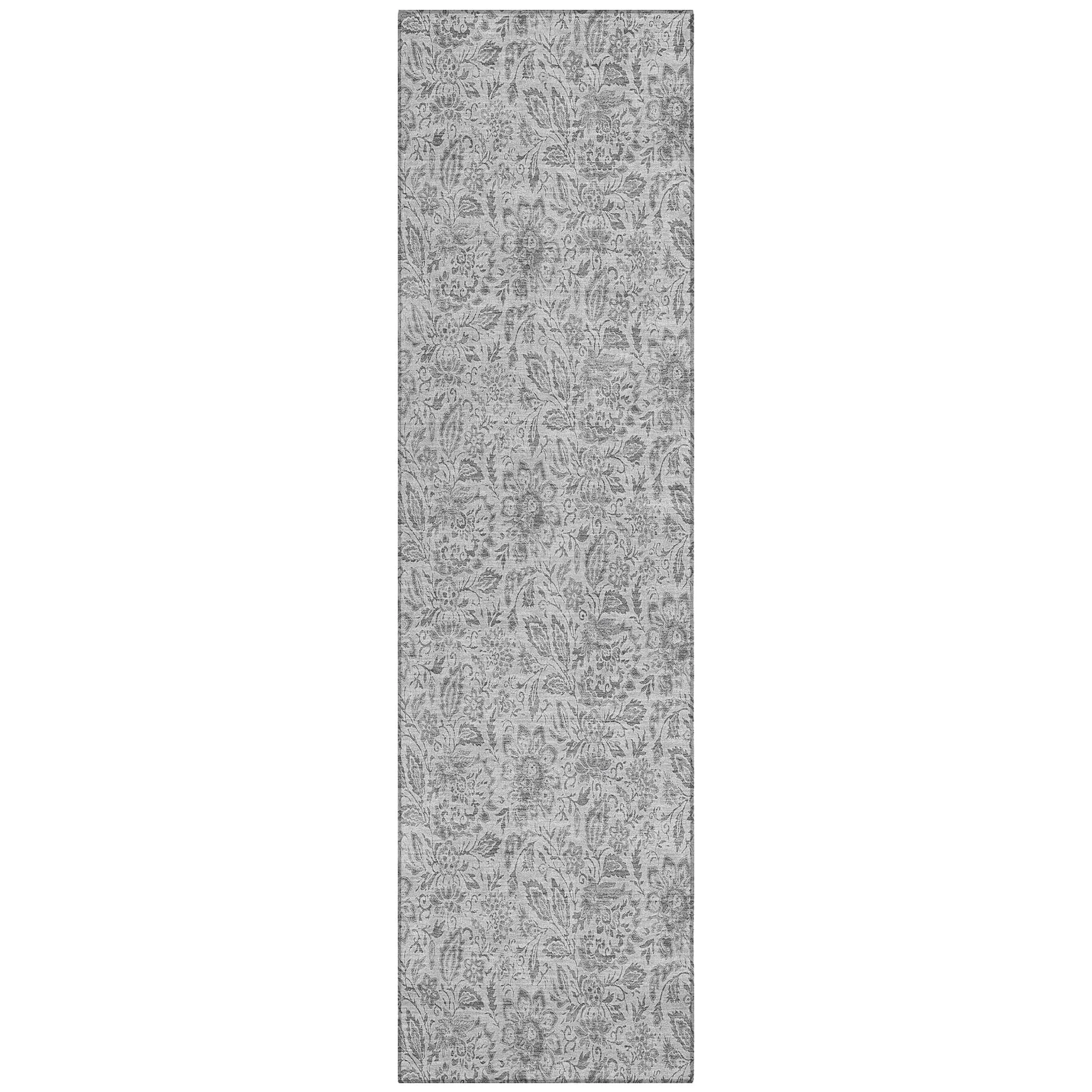 Machine Washable Indoor/ Outdoor Chantille Farmhouse Floral Rug