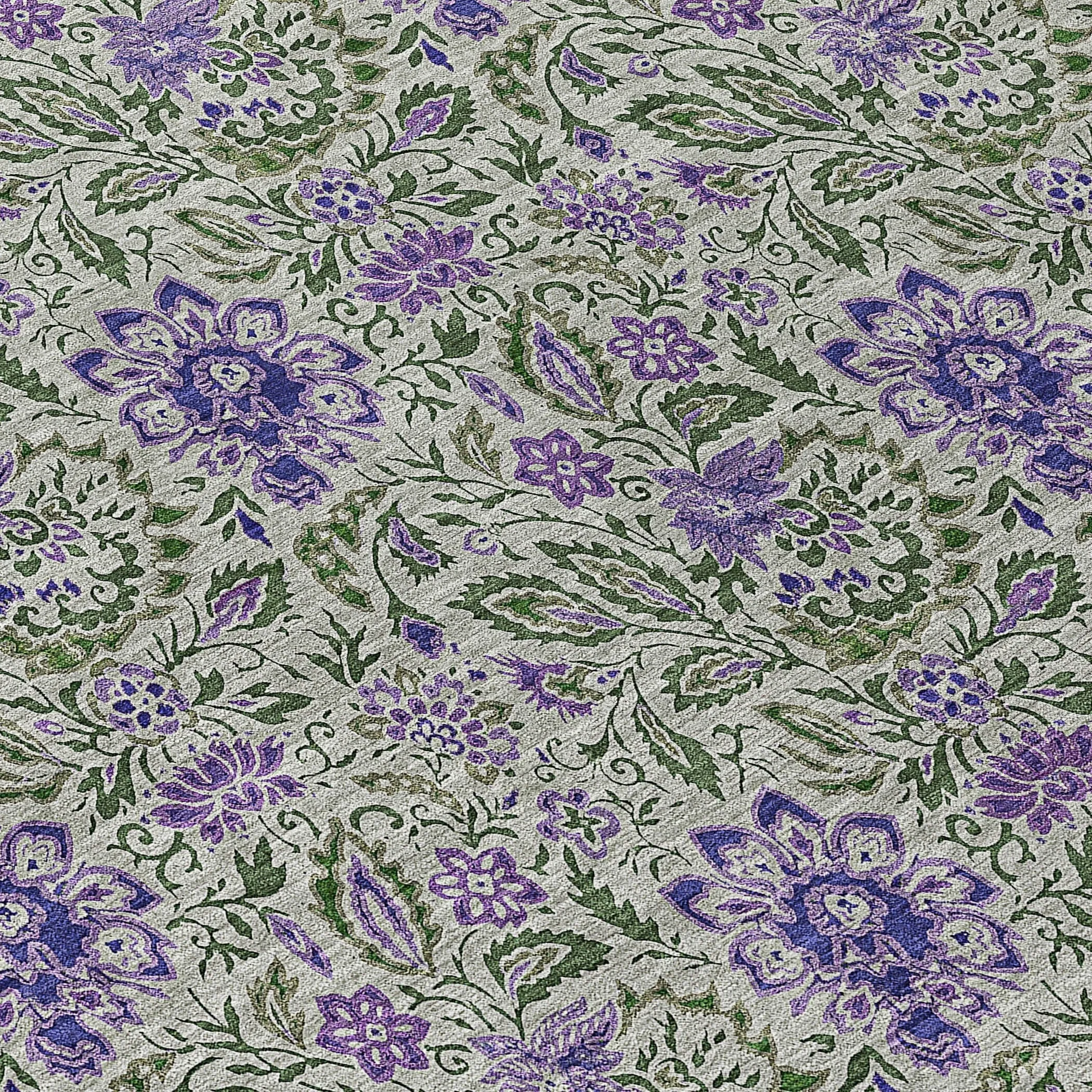 Machine Washable Indoor/ Outdoor Chantille Farmhouse Floral Rug