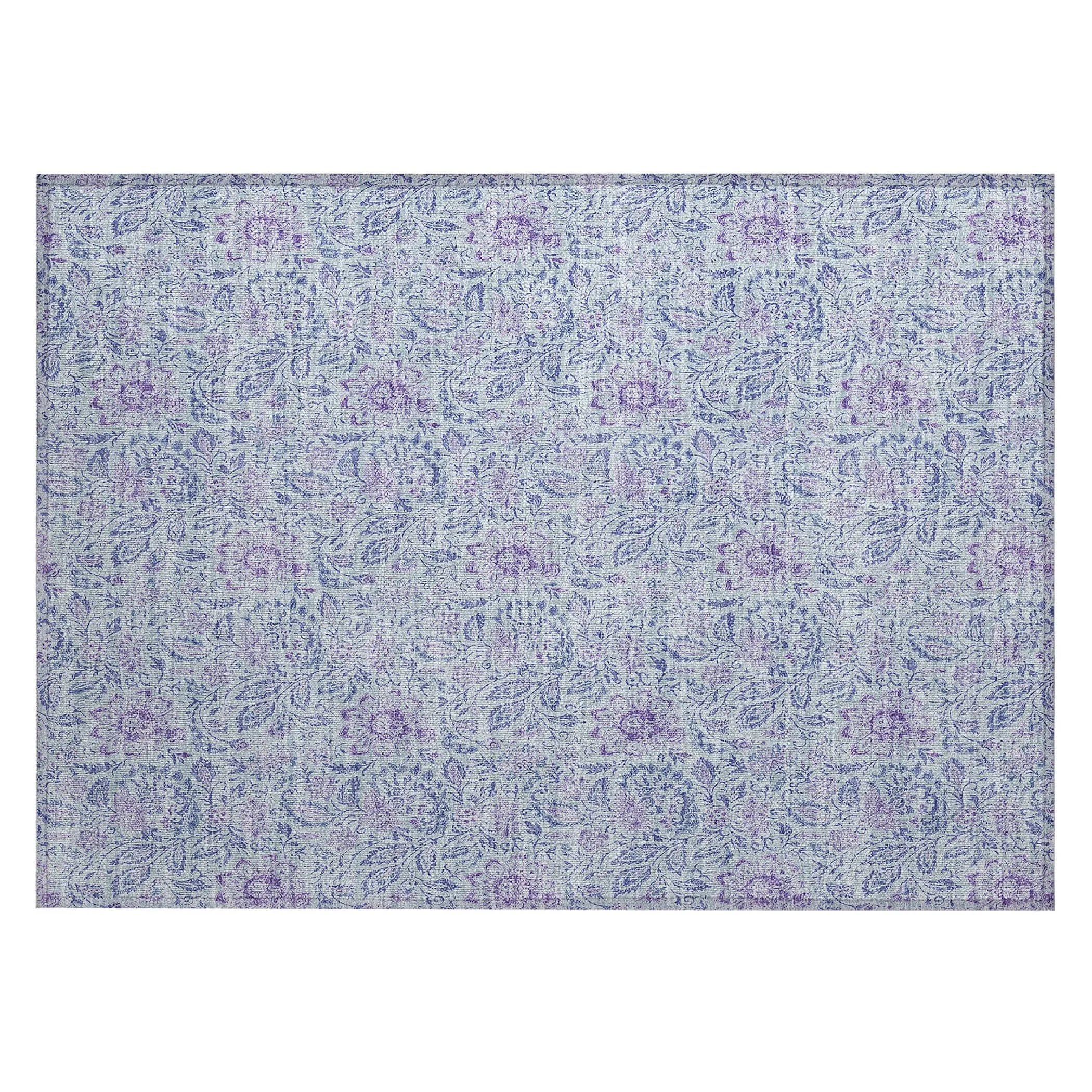 Machine Washable Indoor/ Outdoor Chantille Farmhouse Floral Rug