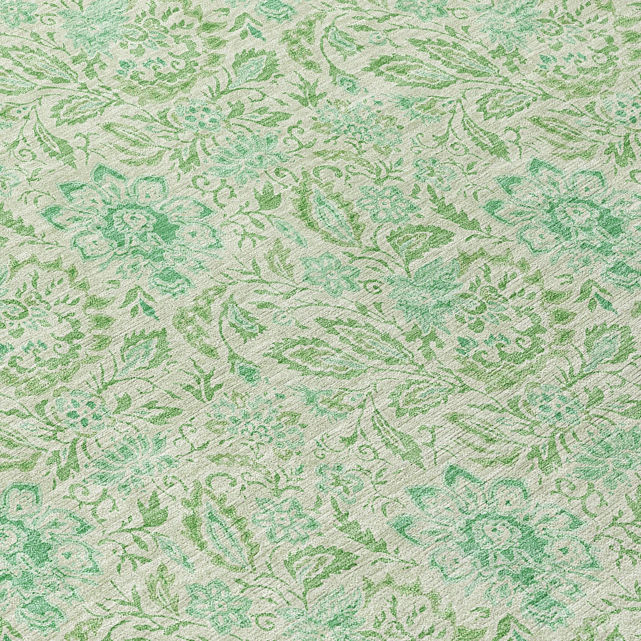 Machine Washable Indoor/ Outdoor Chantille Farmhouse Floral Rug