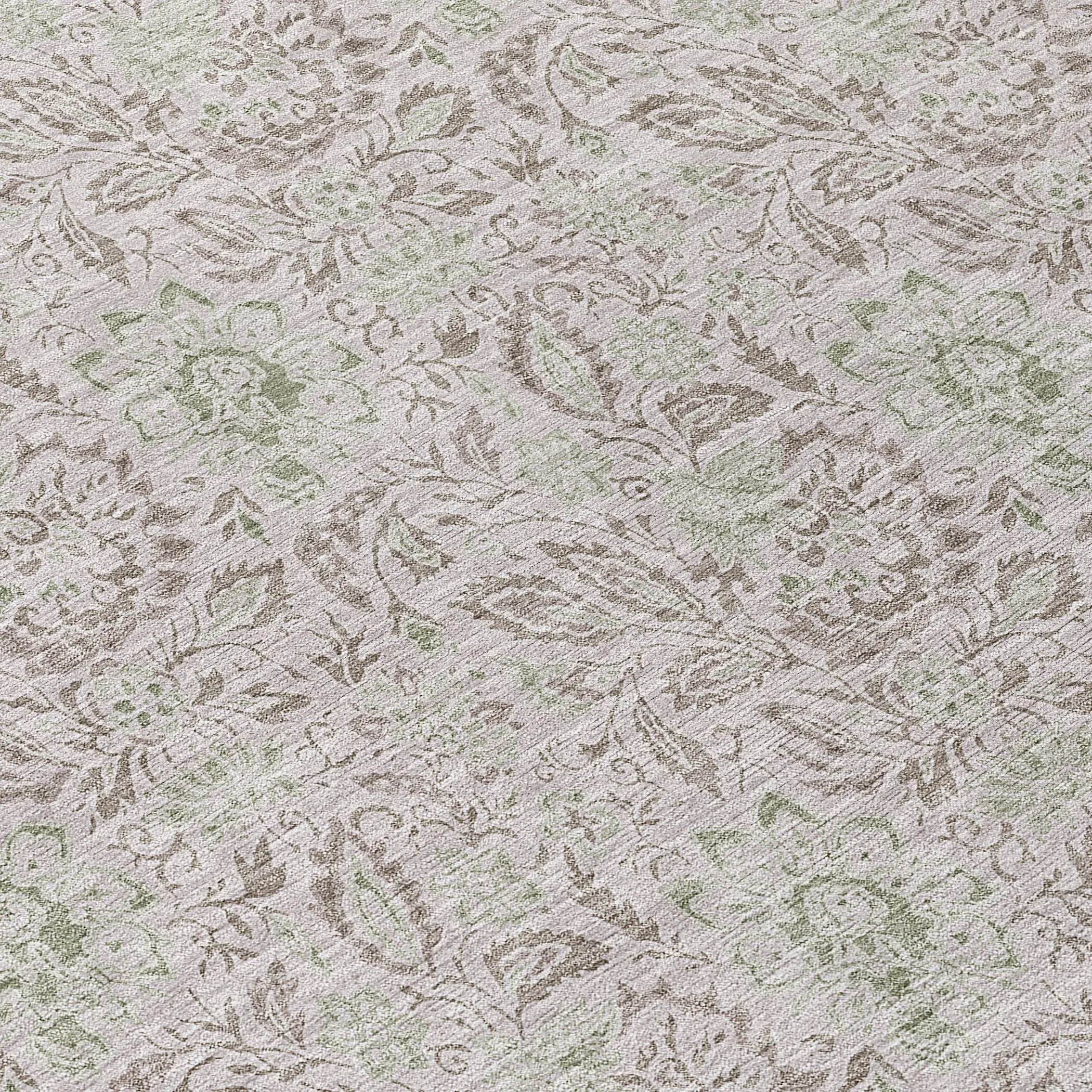 Machine Washable Indoor/ Outdoor Chantille Farmhouse Floral Rug