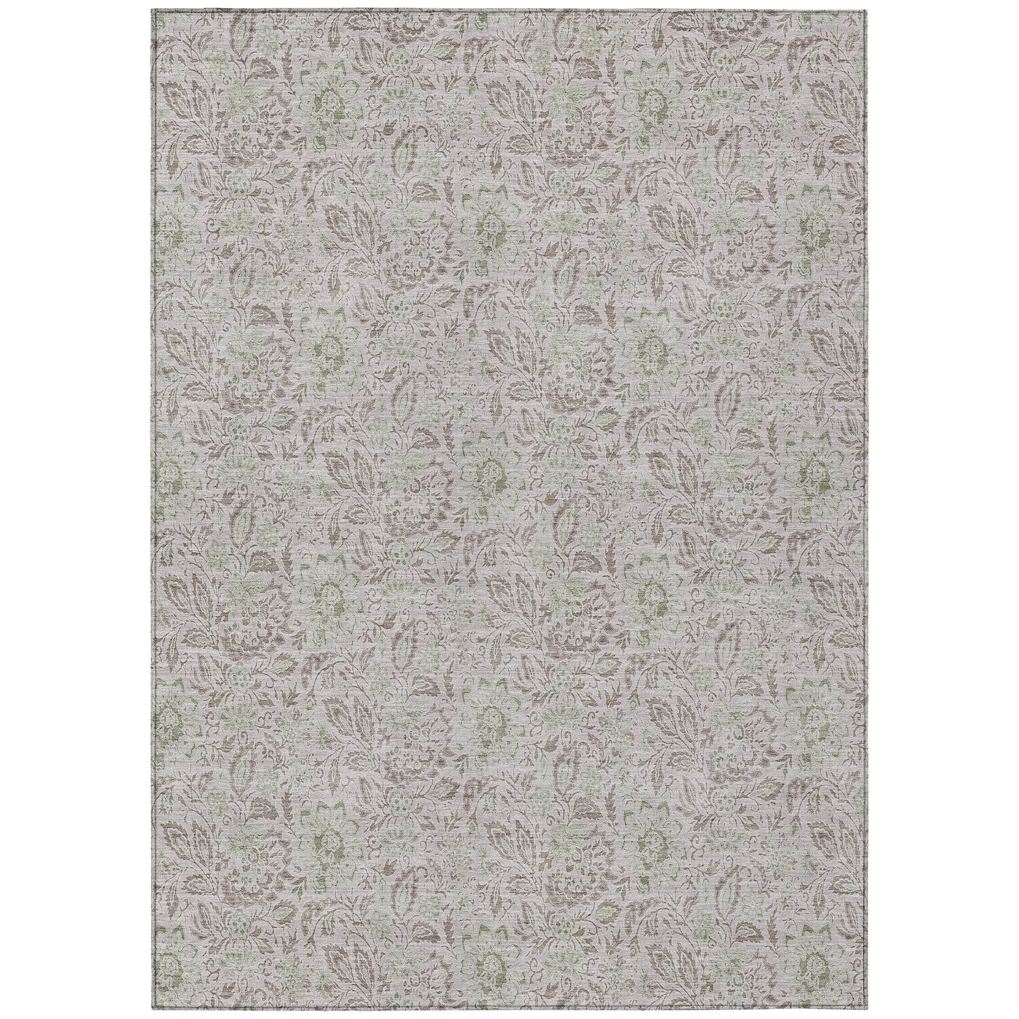 Machine Washable Indoor/ Outdoor Chantille Farmhouse Floral Rug