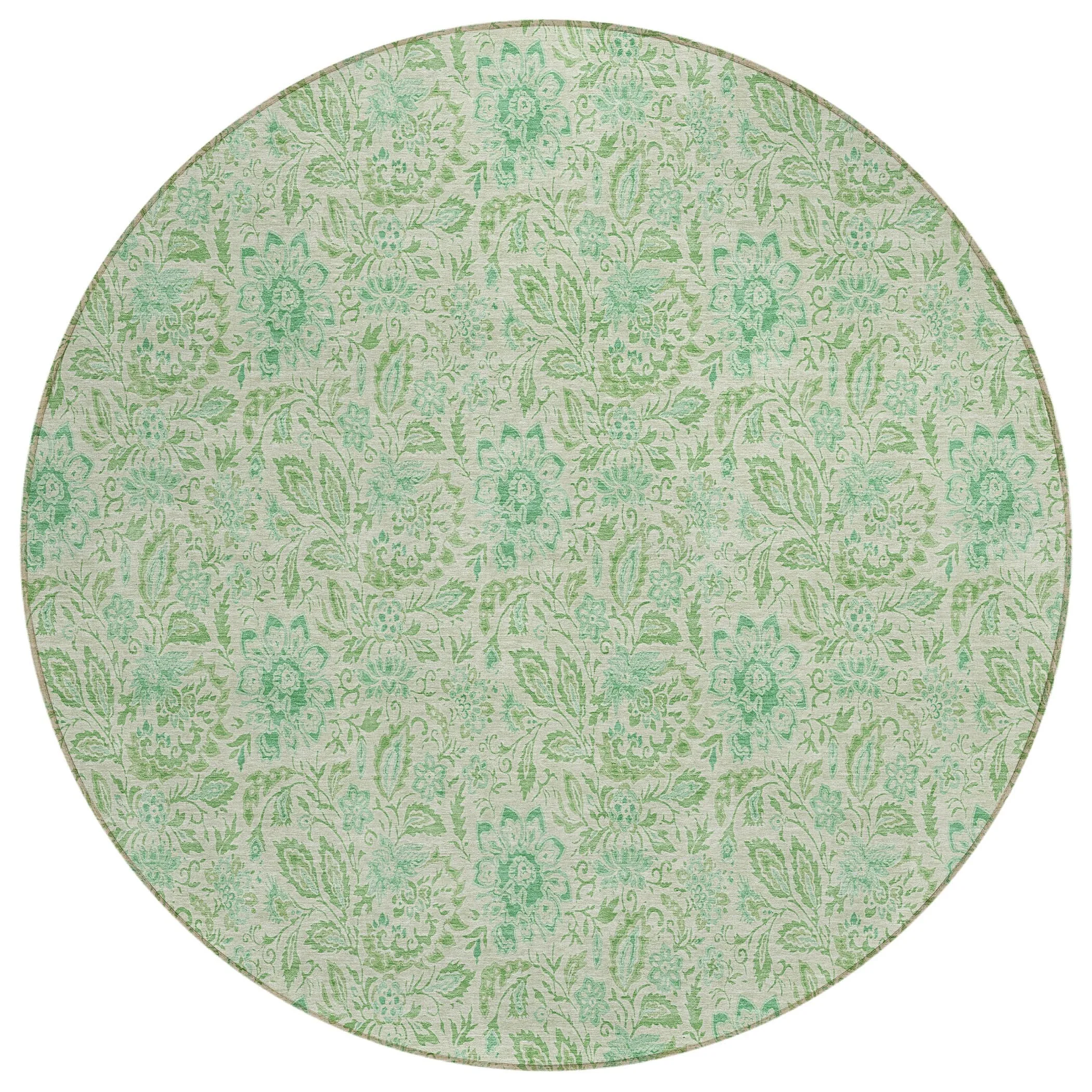 Machine Washable Indoor/ Outdoor Chantille Farmhouse Floral Rug