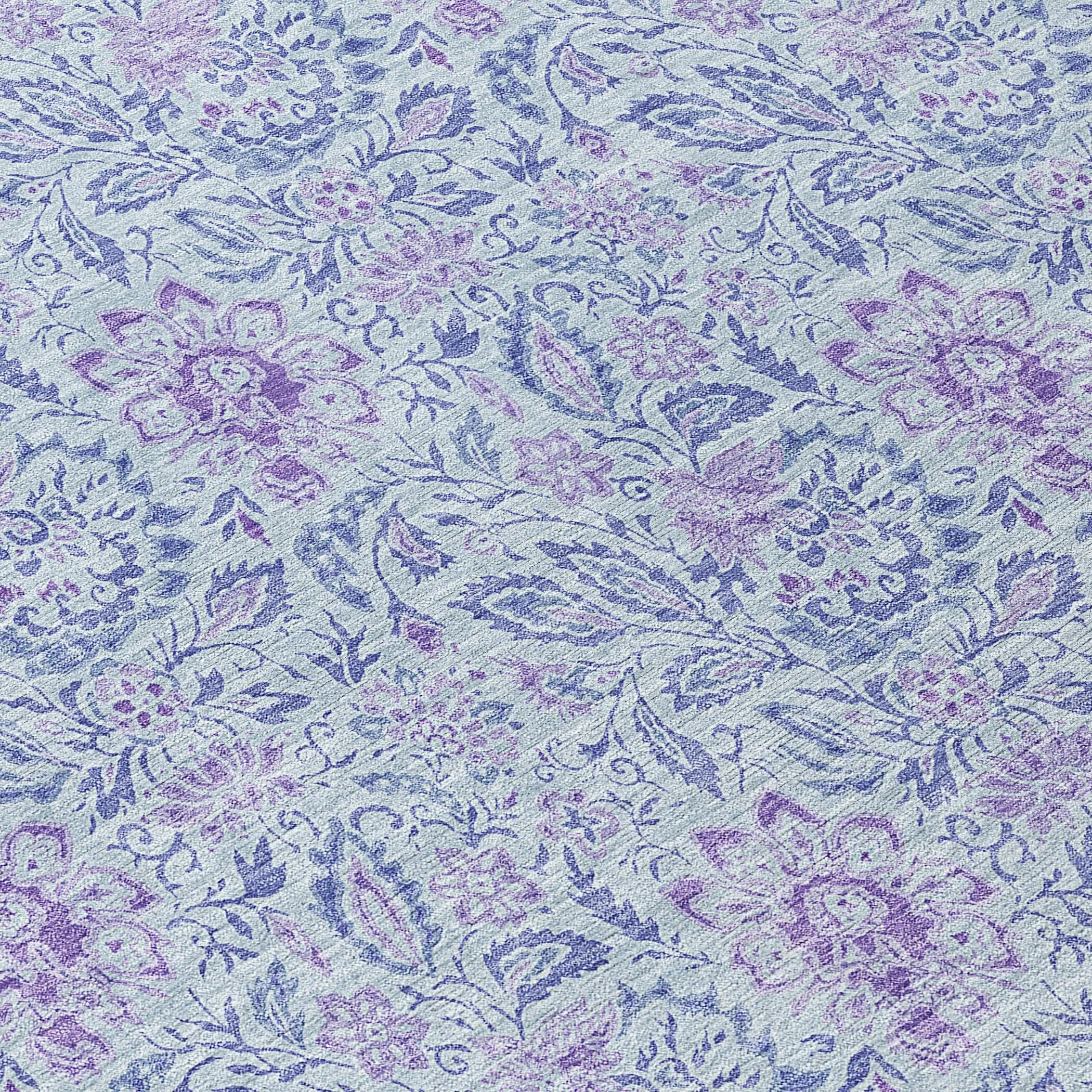 Machine Washable Indoor/ Outdoor Chantille Farmhouse Floral Rug
