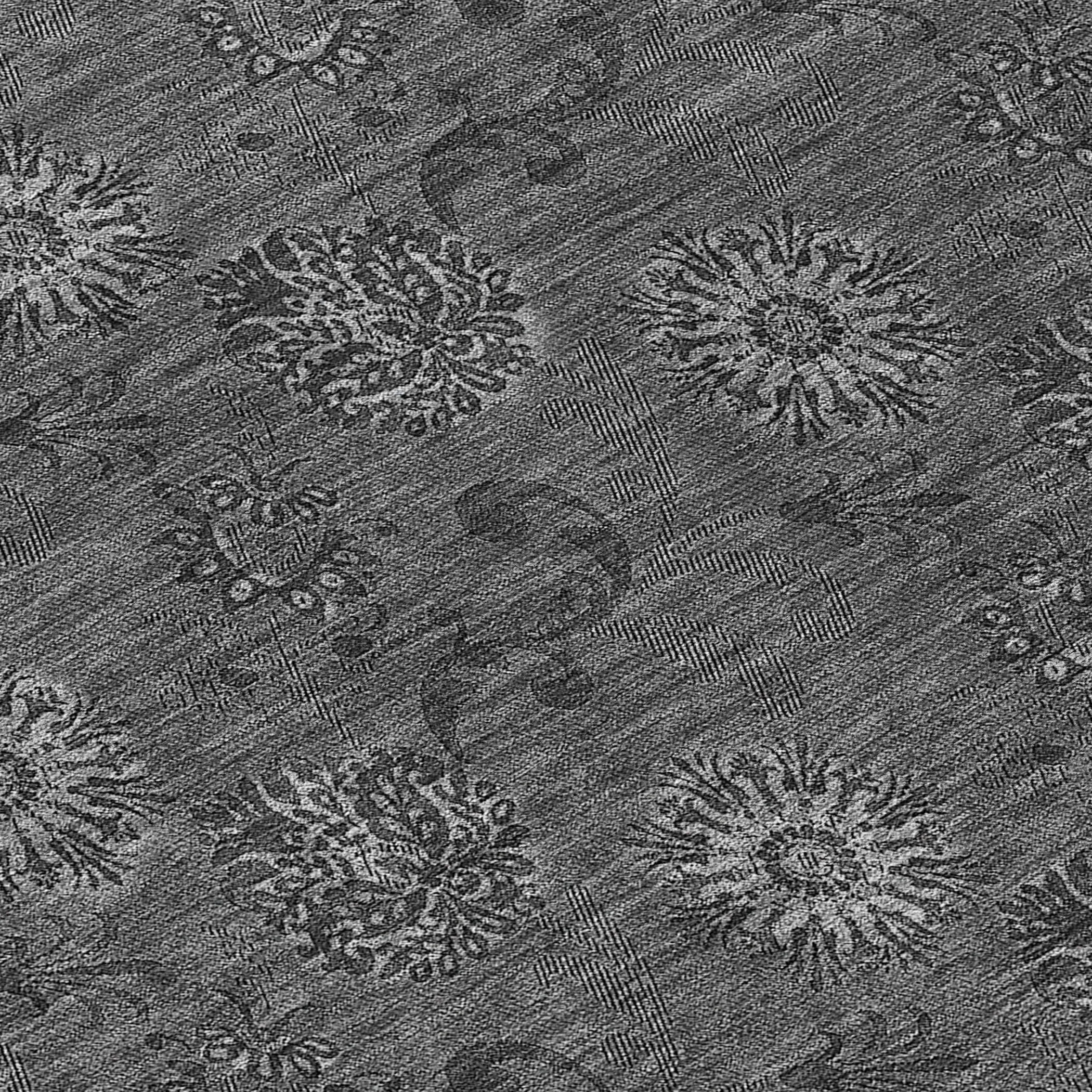 Machine Washable Indoor/ Outdoor Chantille Floral Burst Rug