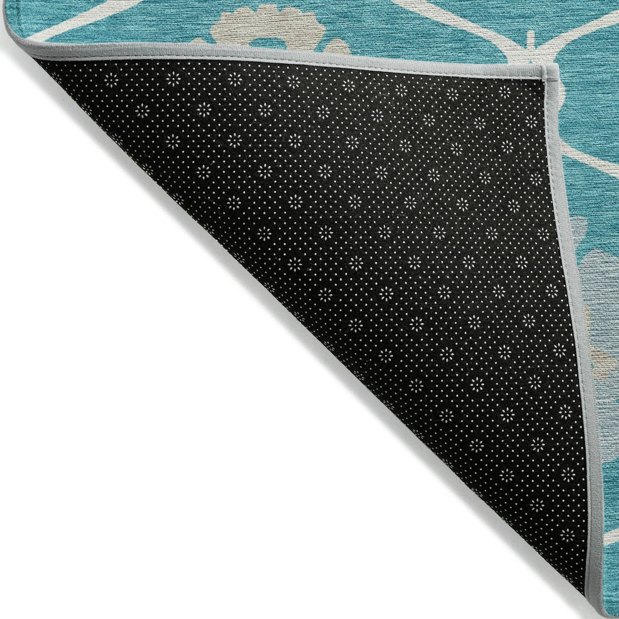 Machine Washable Indoor/ Outdoor Chantille Floral Geo Rug