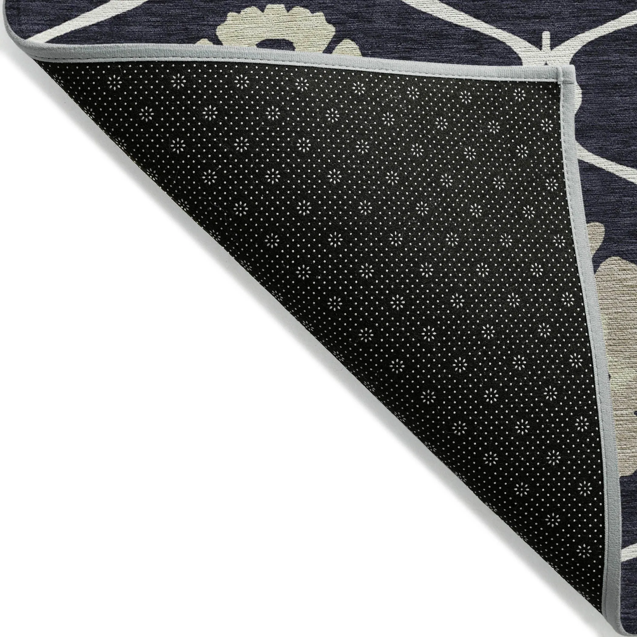 Machine Washable Indoor/ Outdoor Chantille Floral Geo Rug