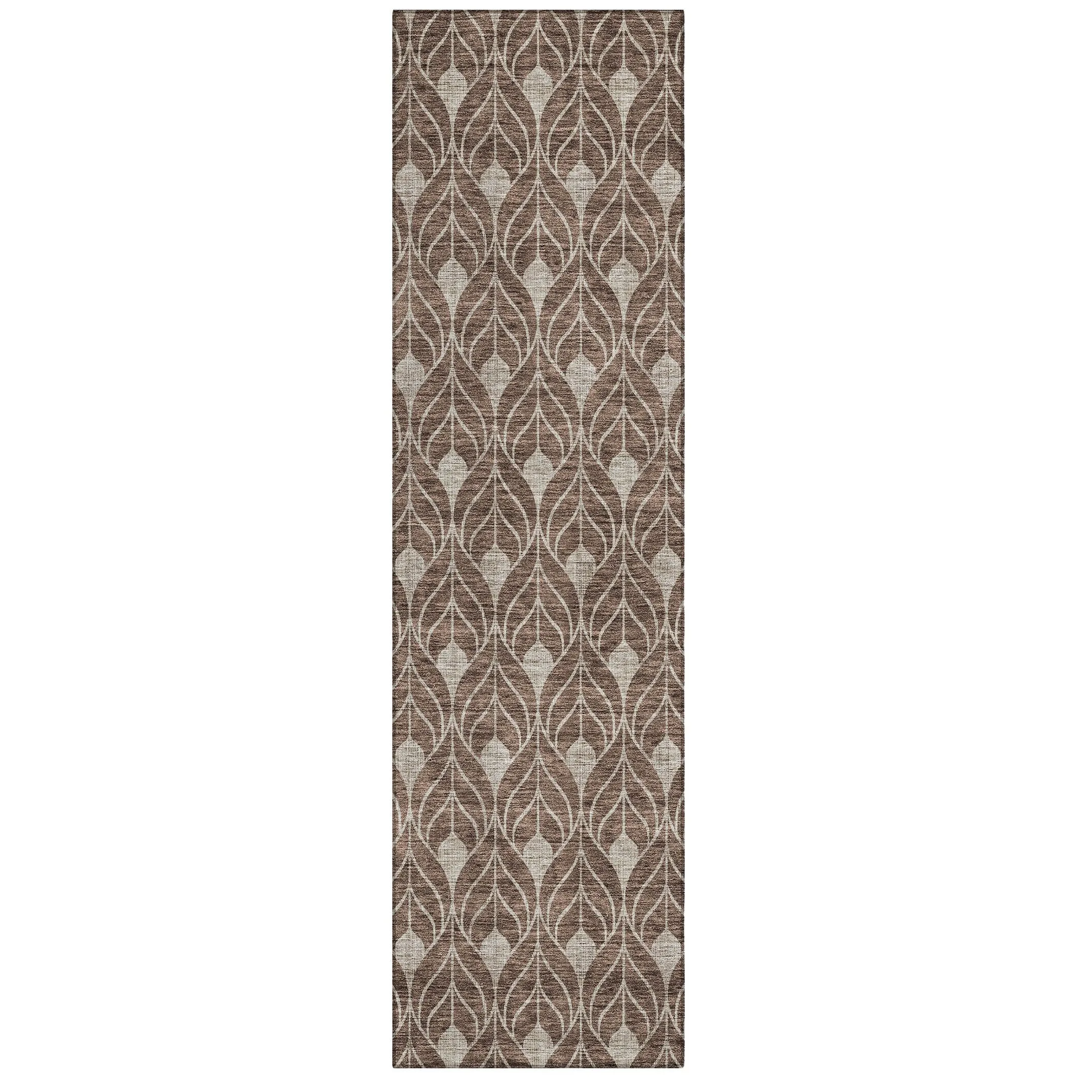 Machine Washable Indoor/ Outdoor Chantille Geo Teardrop Rug