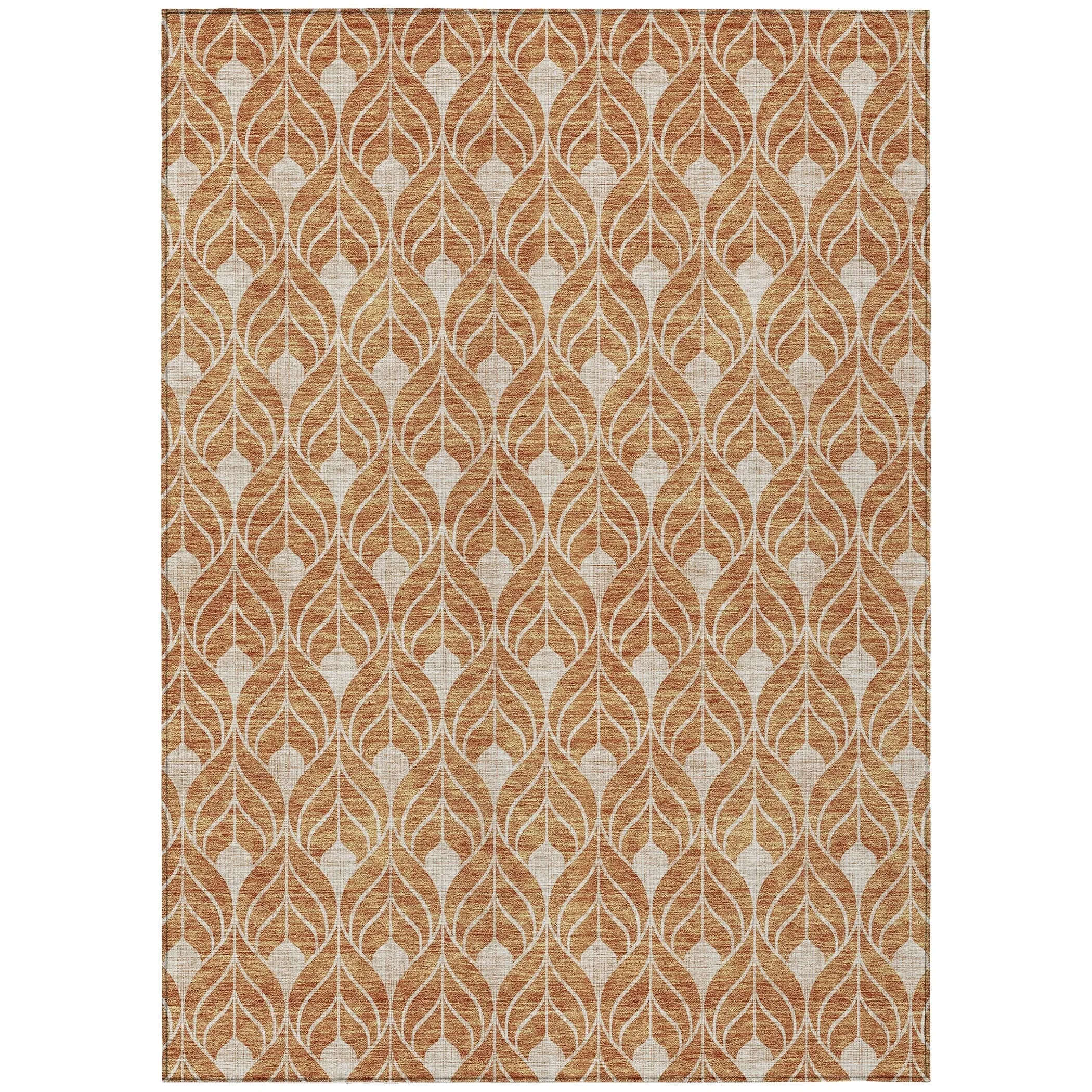 Machine Washable Indoor/ Outdoor Chantille Geo Teardrop Rug