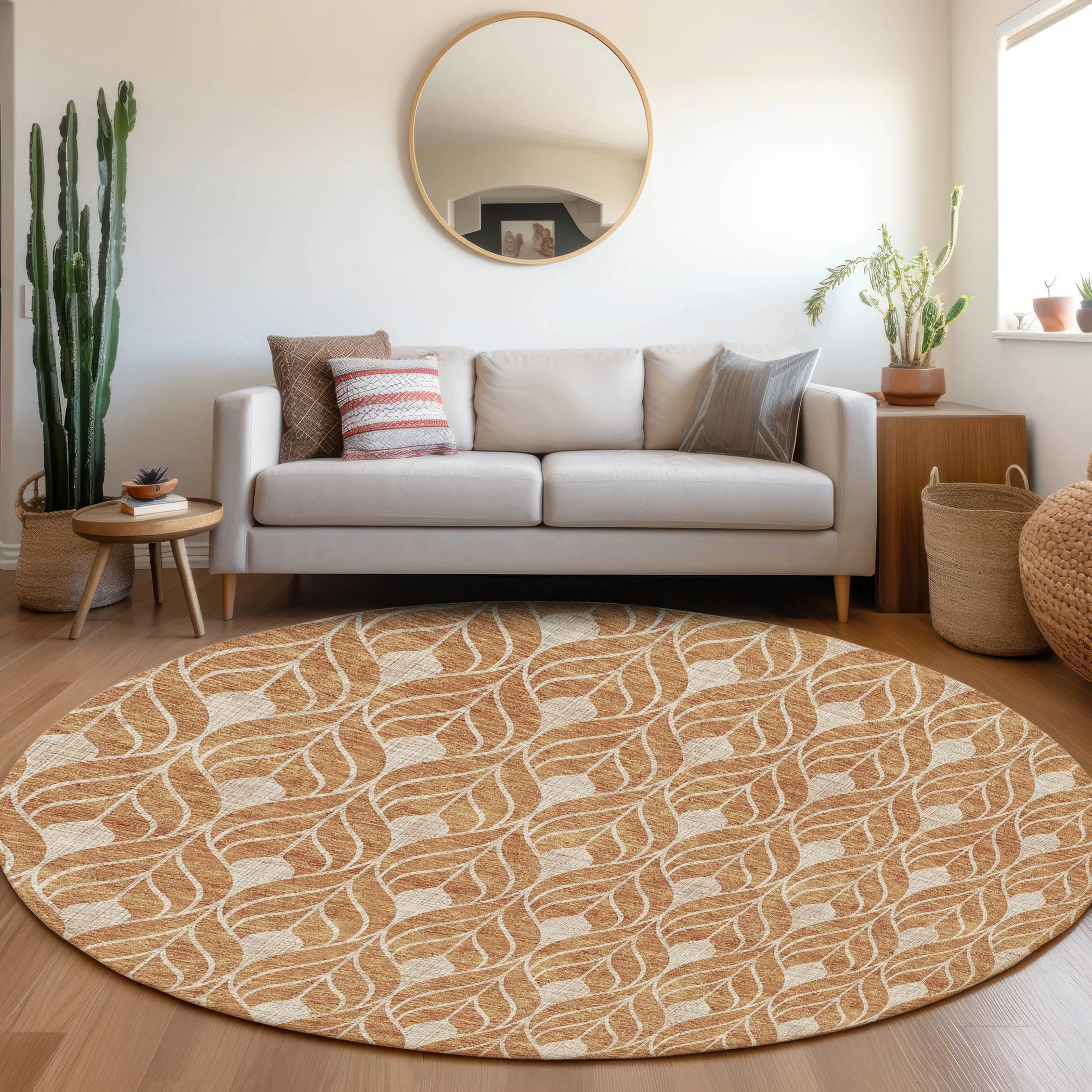 Machine Washable Indoor/ Outdoor Chantille Geo Teardrop Rug