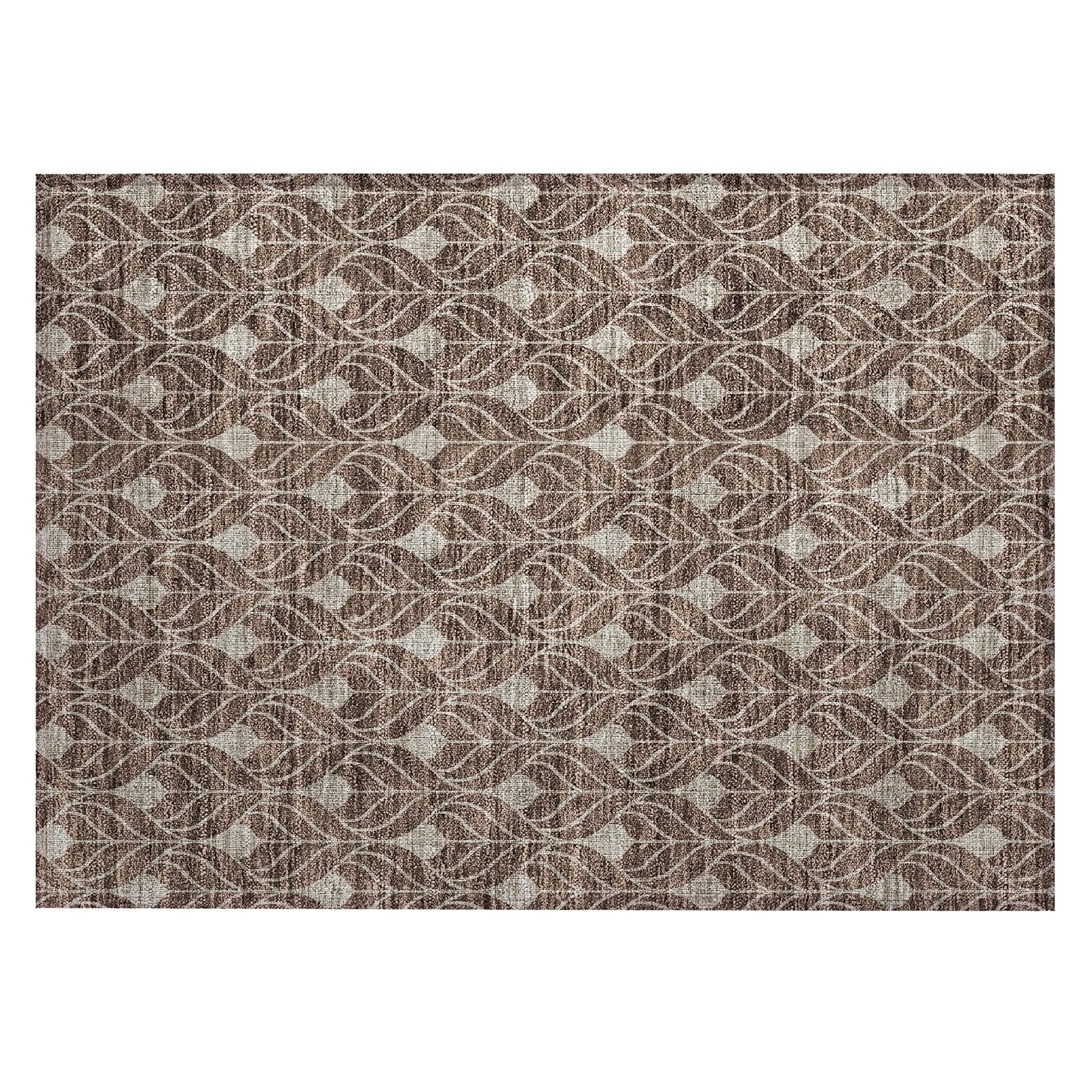 Machine Washable Indoor/ Outdoor Chantille Geo Teardrop Rug