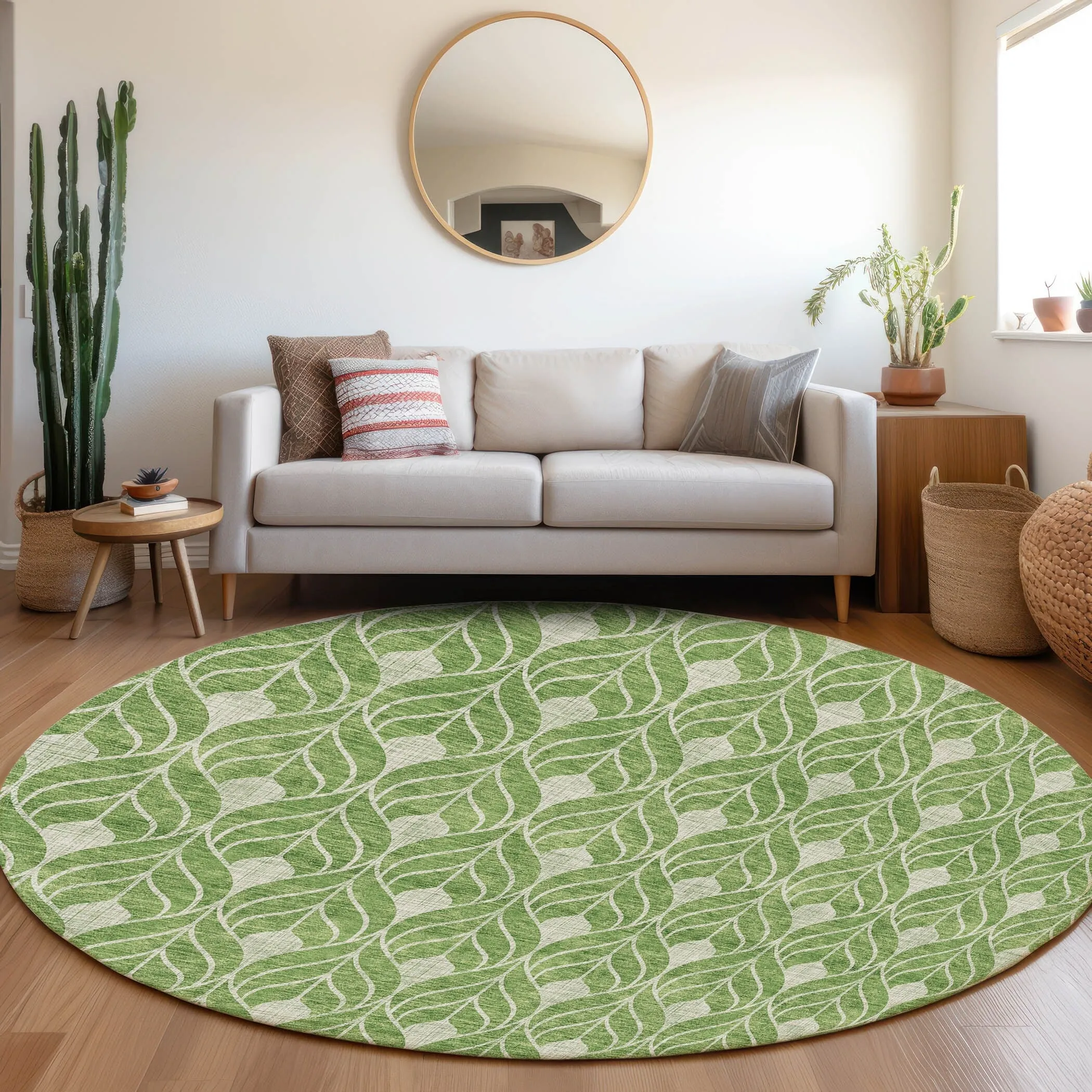 Machine Washable Indoor/ Outdoor Chantille Geo Teardrop Rug