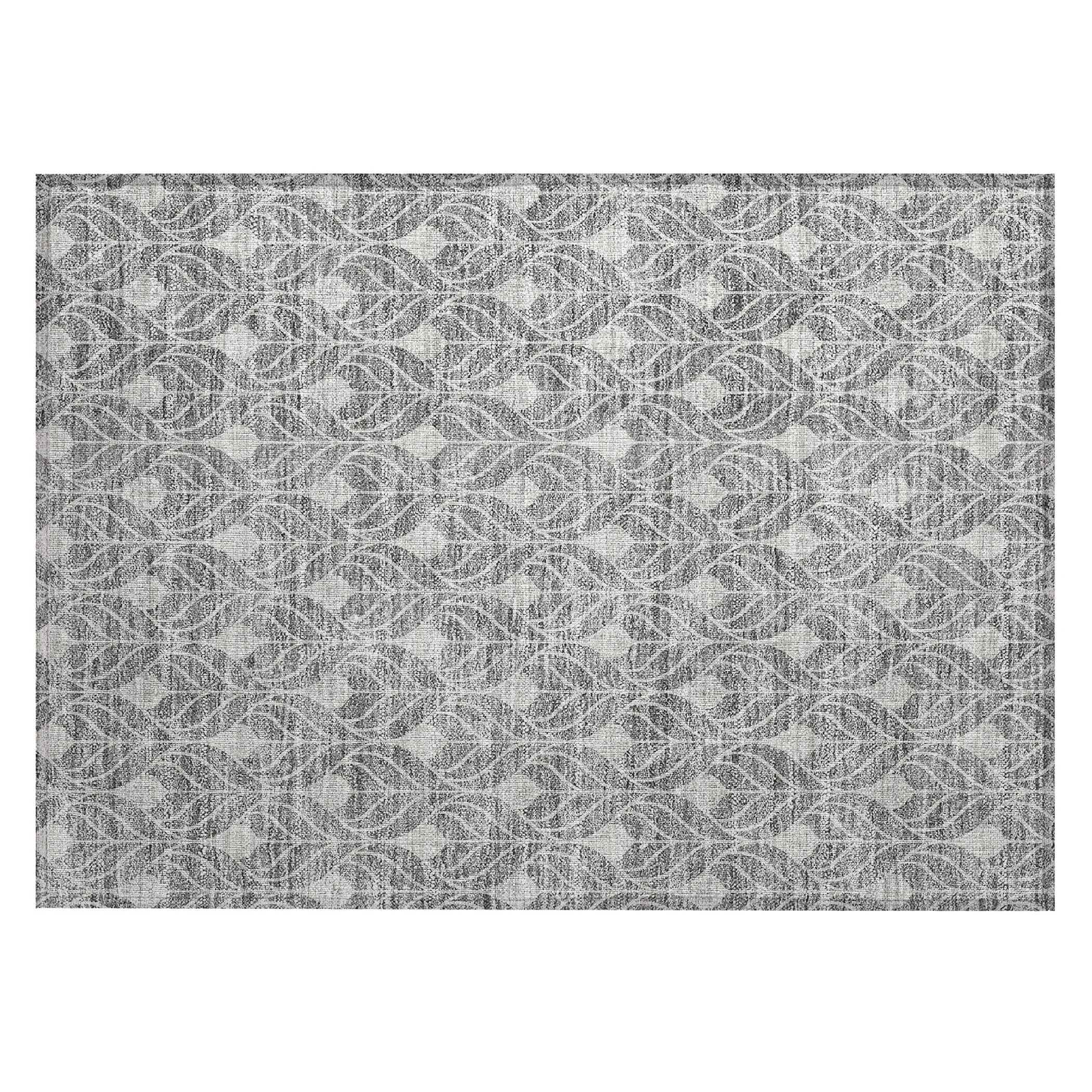 Machine Washable Indoor/ Outdoor Chantille Geo Teardrop Rug
