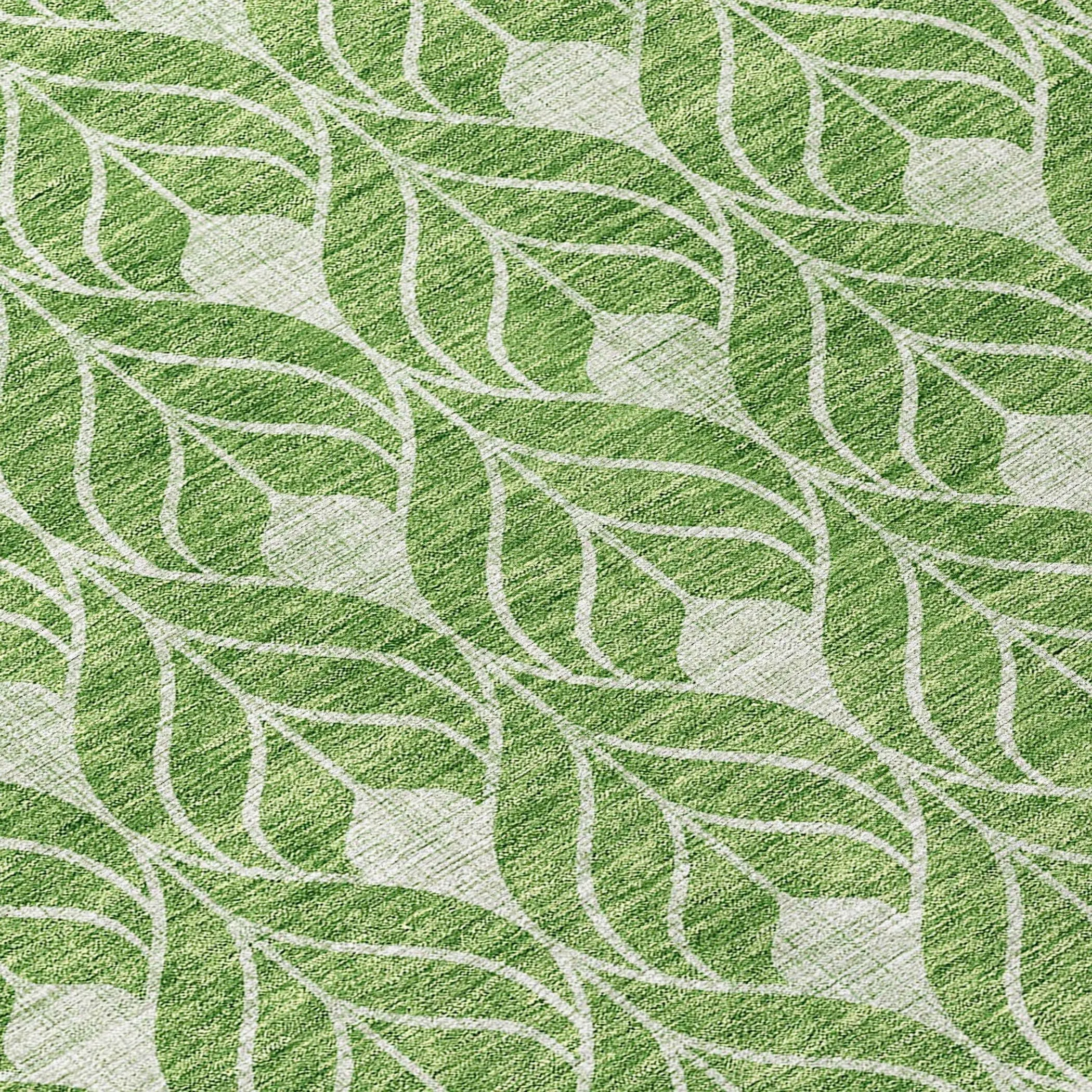 Machine Washable Indoor/ Outdoor Chantille Geo Teardrop Rug