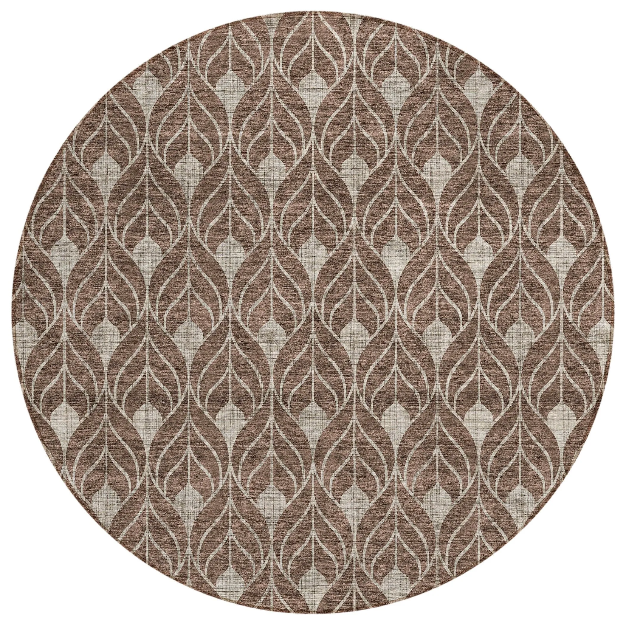 Machine Washable Indoor/ Outdoor Chantille Geo Teardrop Rug