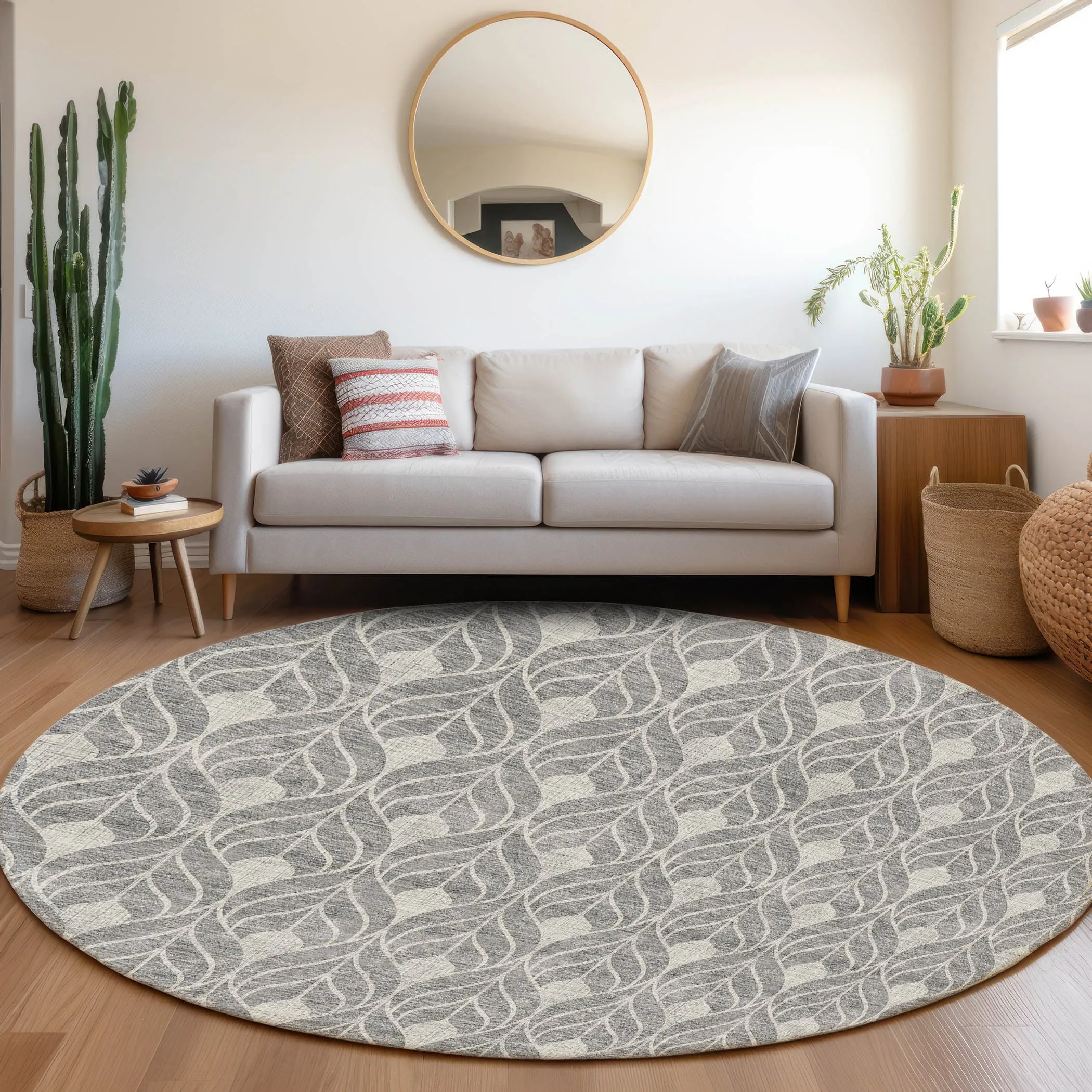 Machine Washable Indoor/ Outdoor Chantille Geo Teardrop Rug
