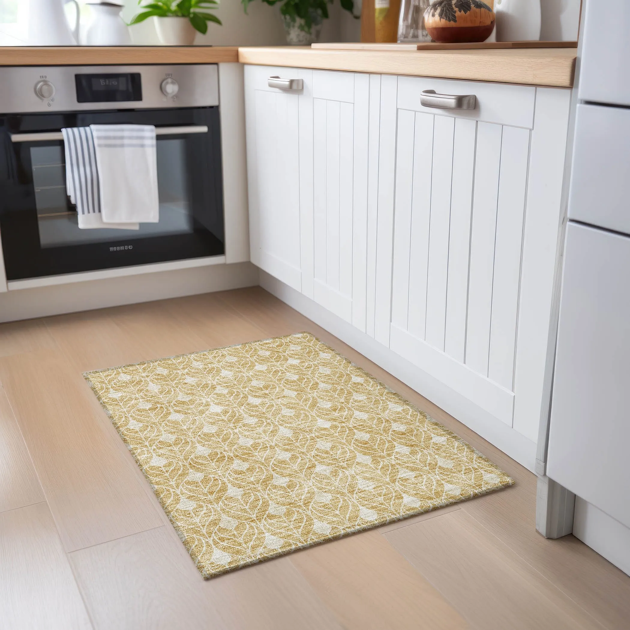 Machine Washable Indoor/ Outdoor Chantille Geo Teardrop Rug