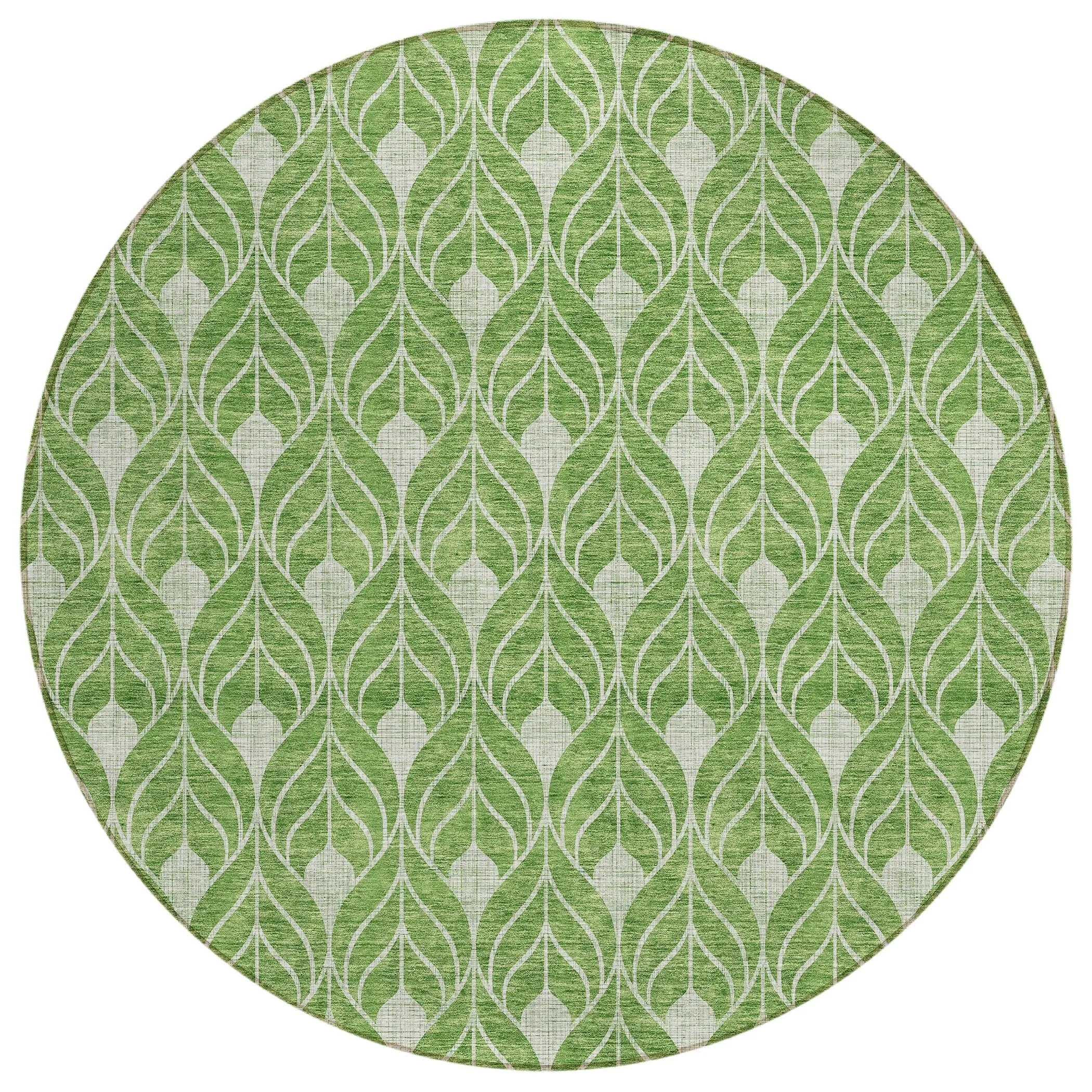 Machine Washable Indoor/ Outdoor Chantille Geo Teardrop Rug
