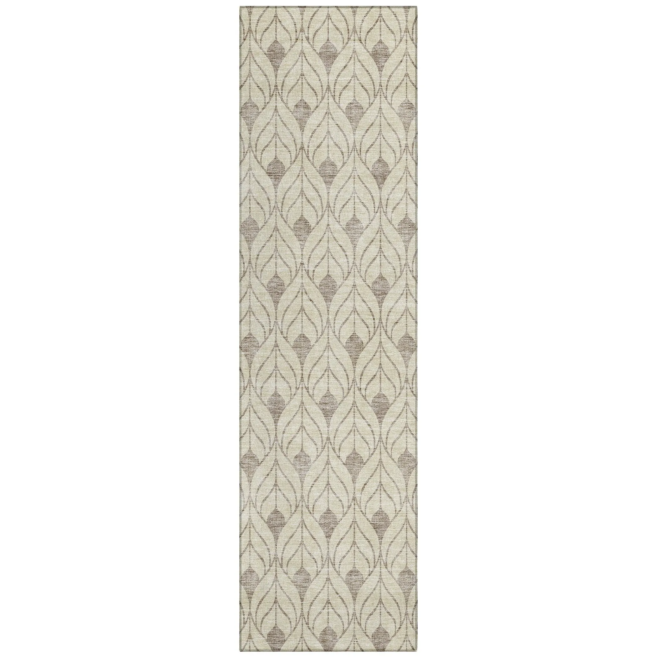 Machine Washable Indoor/ Outdoor Chantille Geo Teardrop Rug