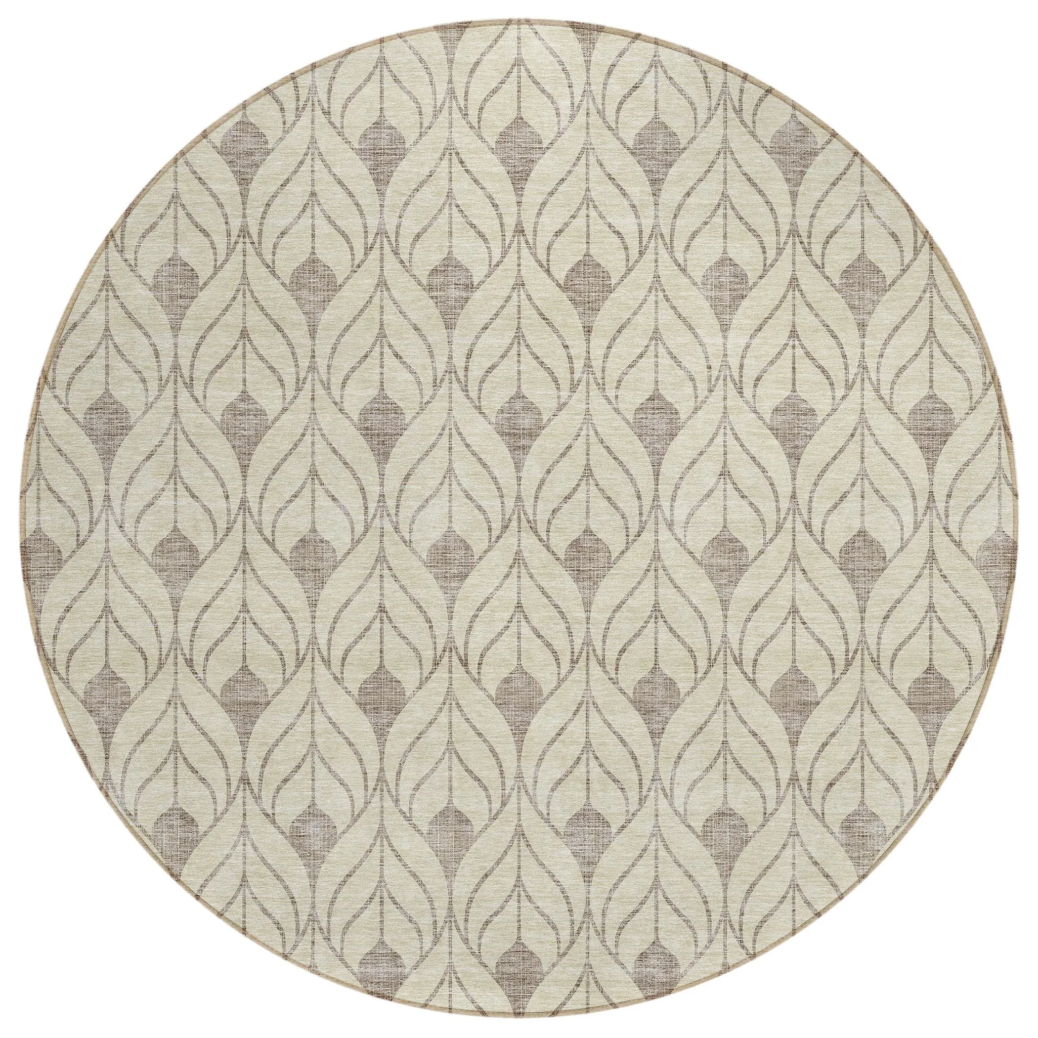 Machine Washable Indoor/ Outdoor Chantille Geo Teardrop Rug
