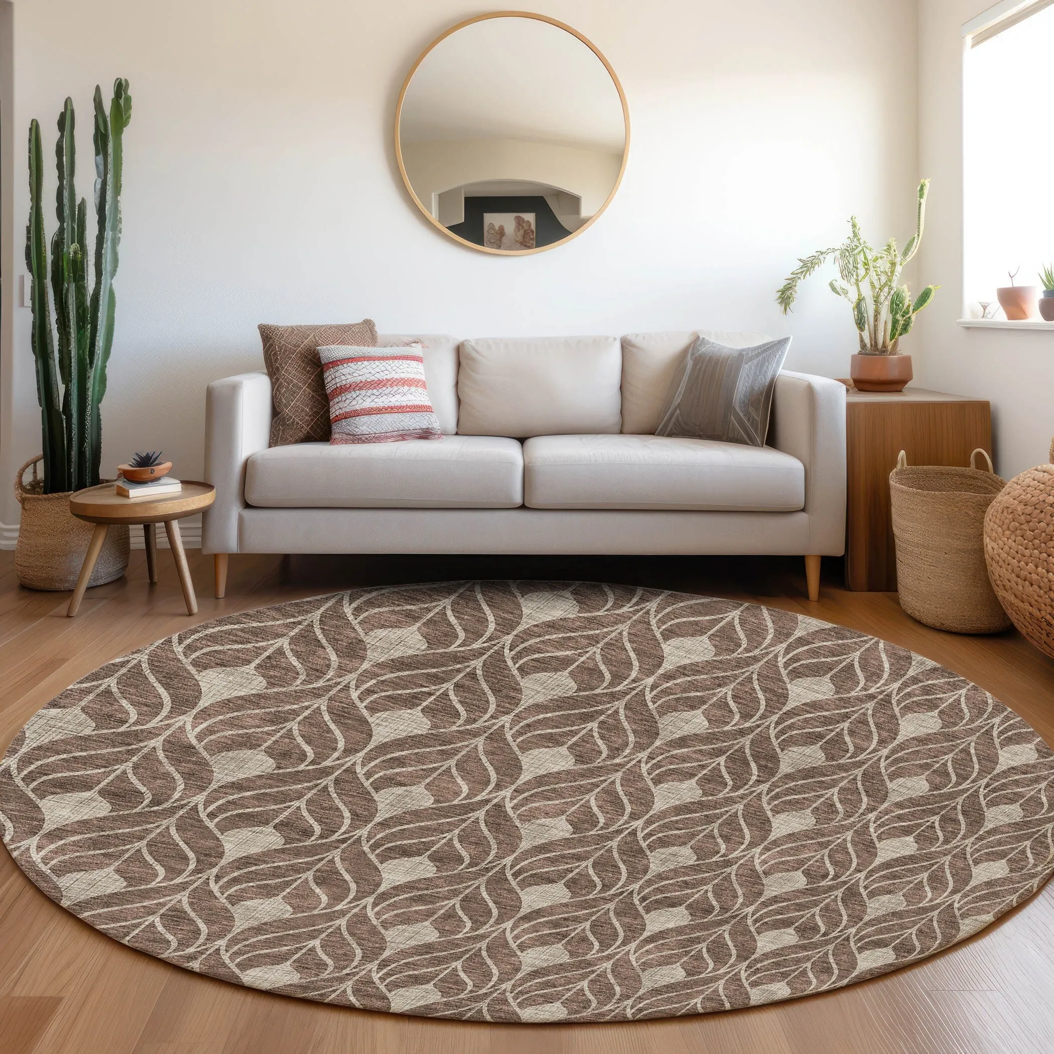 Machine Washable Indoor/ Outdoor Chantille Geo Teardrop Rug