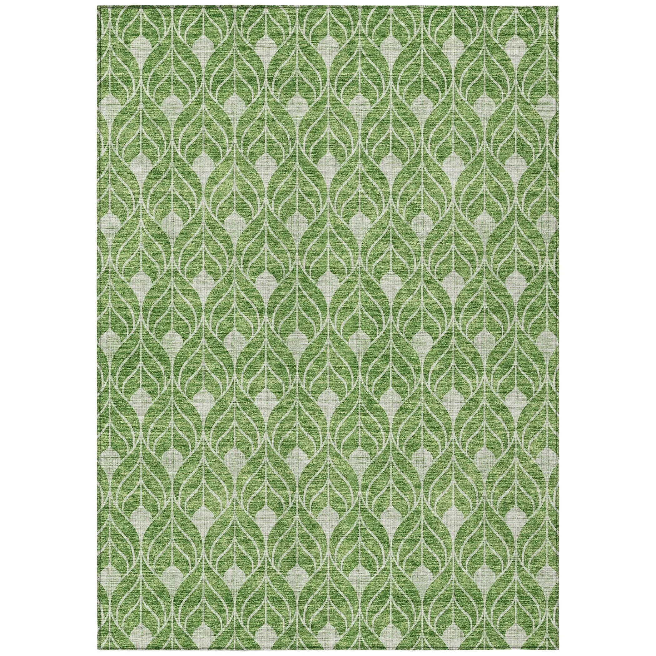 Machine Washable Indoor/ Outdoor Chantille Geo Teardrop Rug